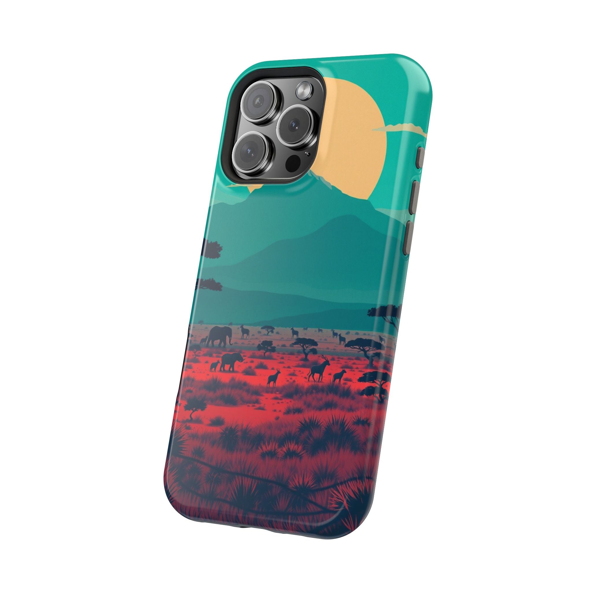 iPhone Savanna Horizon Vintage Retro Poster Slim iPhone Everyday · iPhone Case