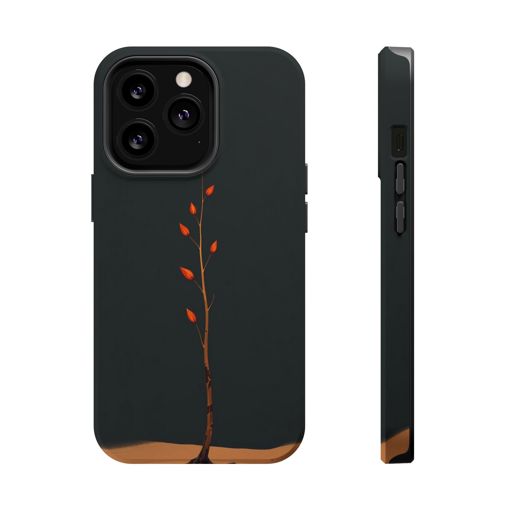 iPhone Burnt Orange And Sand Minimalist Stem Slim iPhone Everyday · iPhone Case