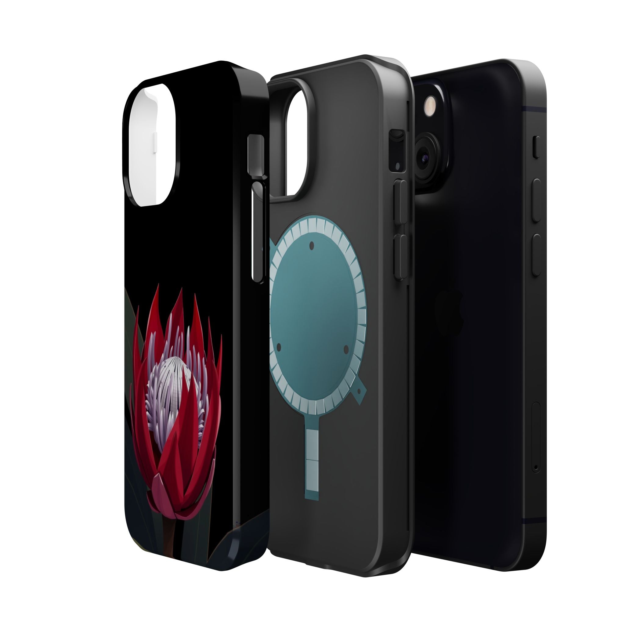 iPhone Black And Crimson Protea Bold Slim Everyday Designer Case · iPhone Case