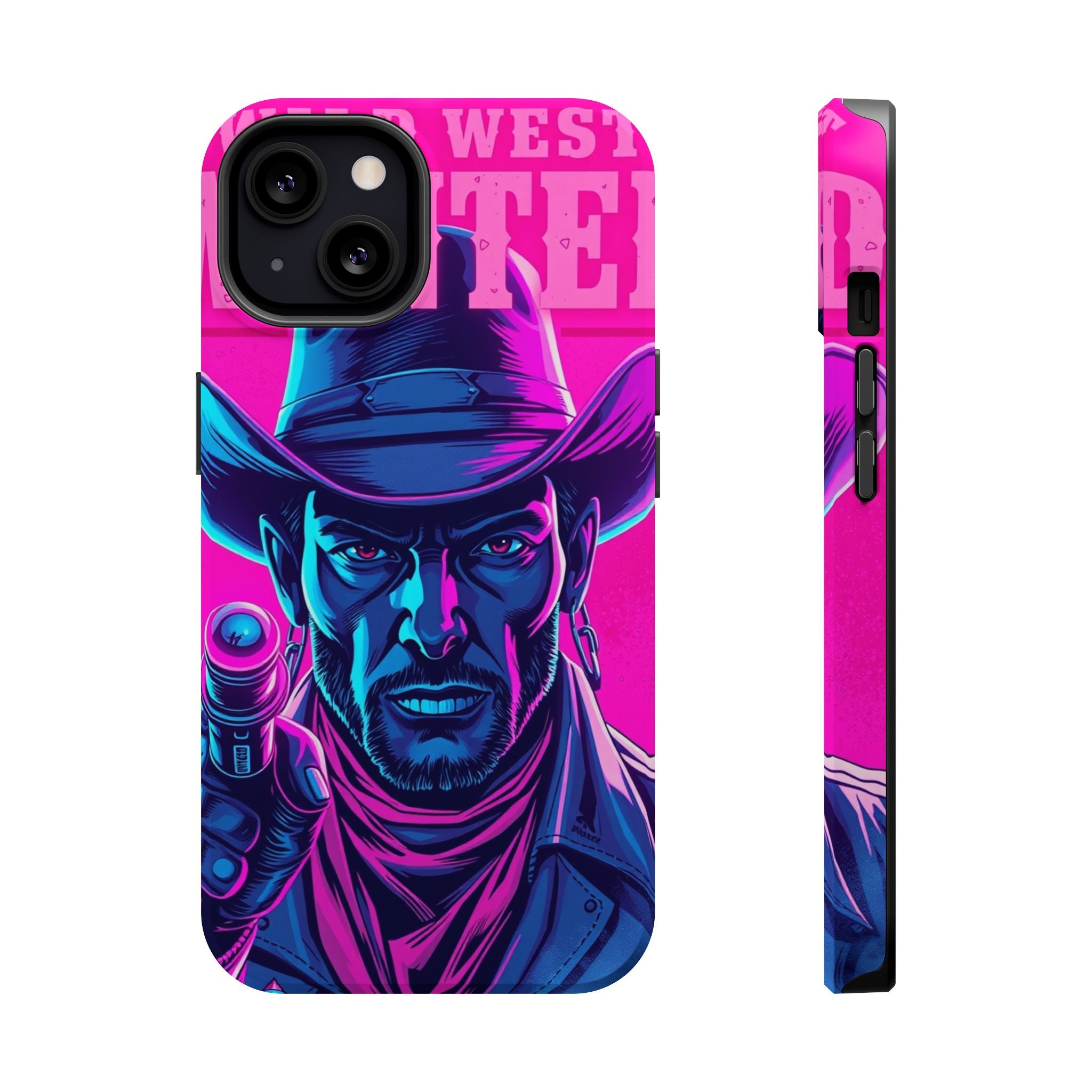 iPhone Wild West Wanted Neon Cyberpunk Slim Everyday Designer Case · iPhone Case