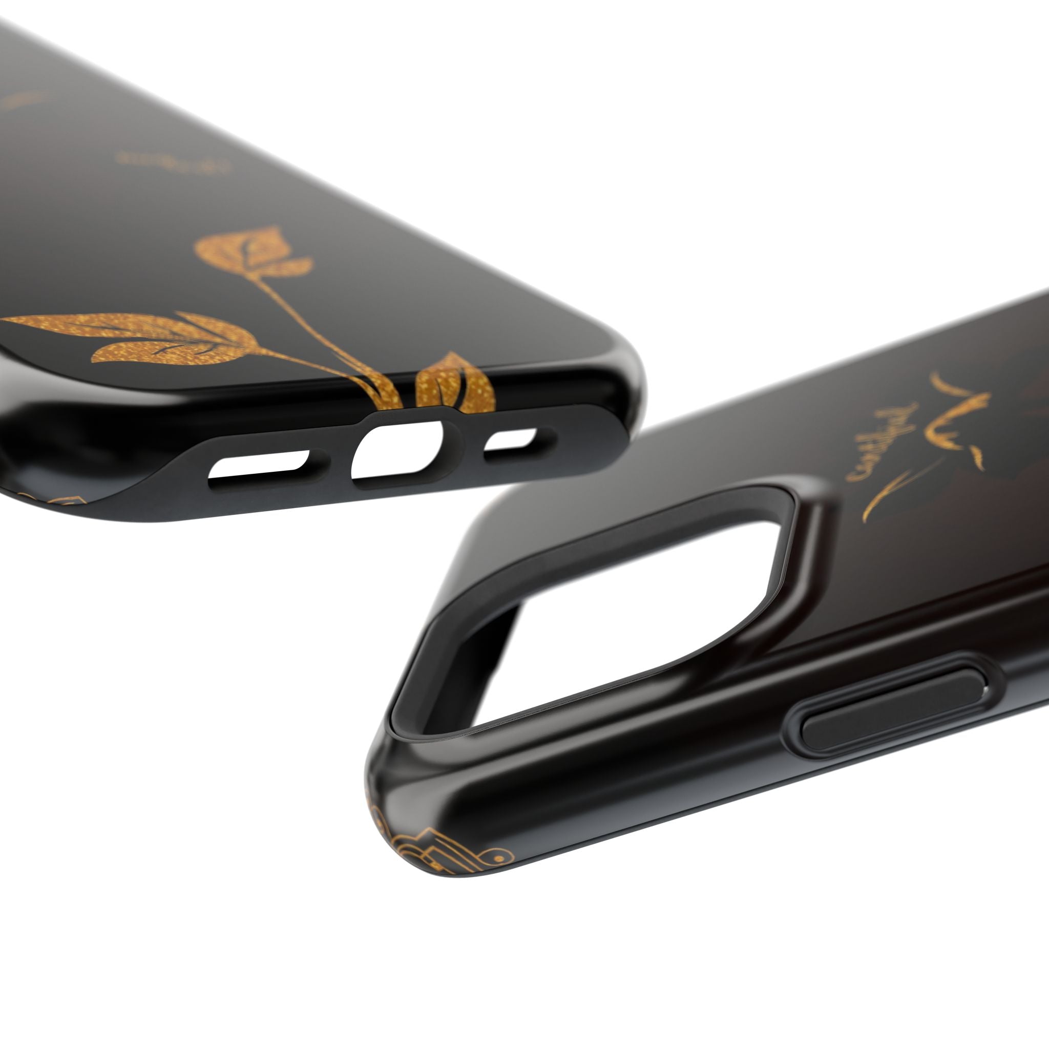 iPhone Earthy Floral Silhouette Design Slim Everyday Designer Case · iPhone Case