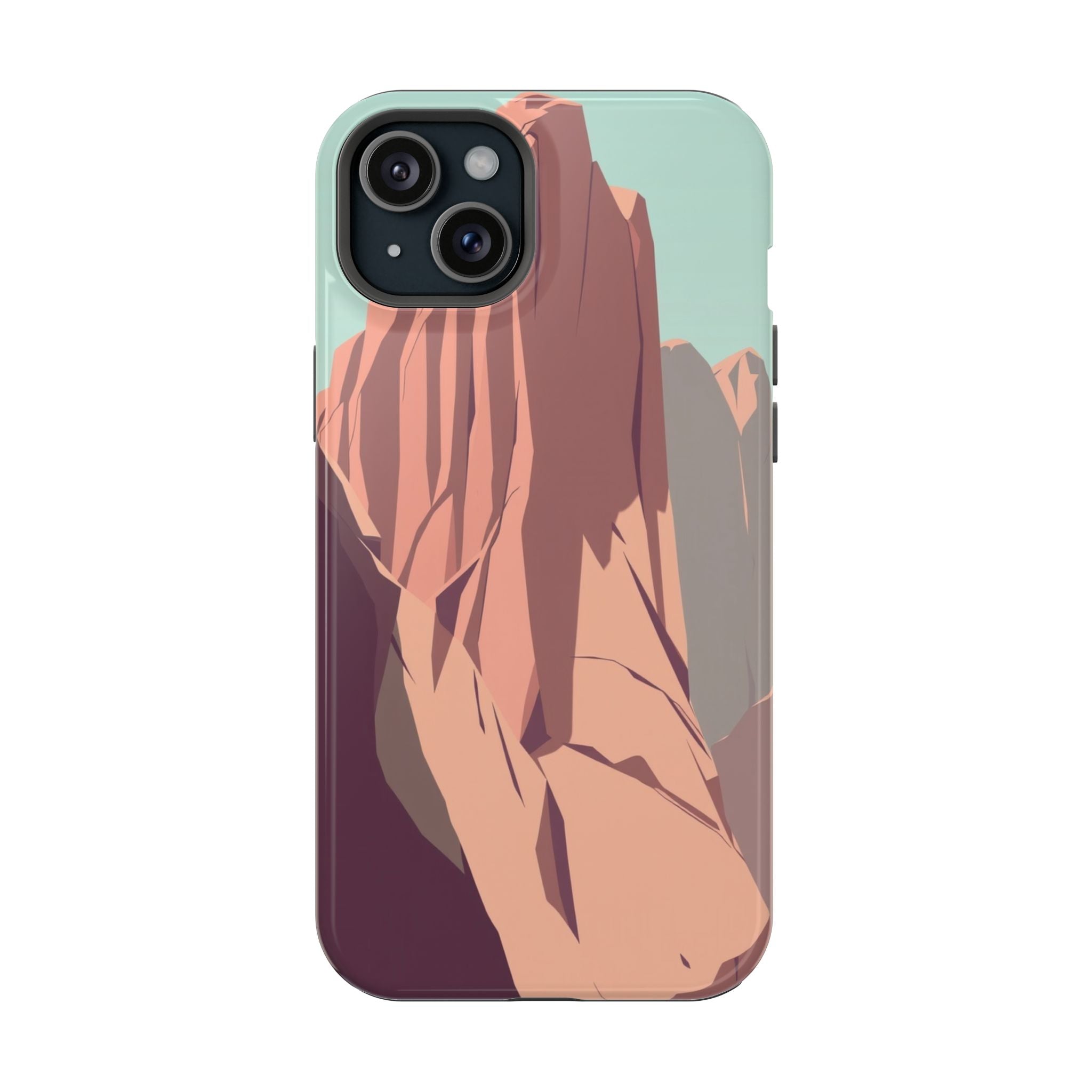 iPhone Rose Pink And Cream Canyon Wall Slim Everyday Designer Case · iPhone Case