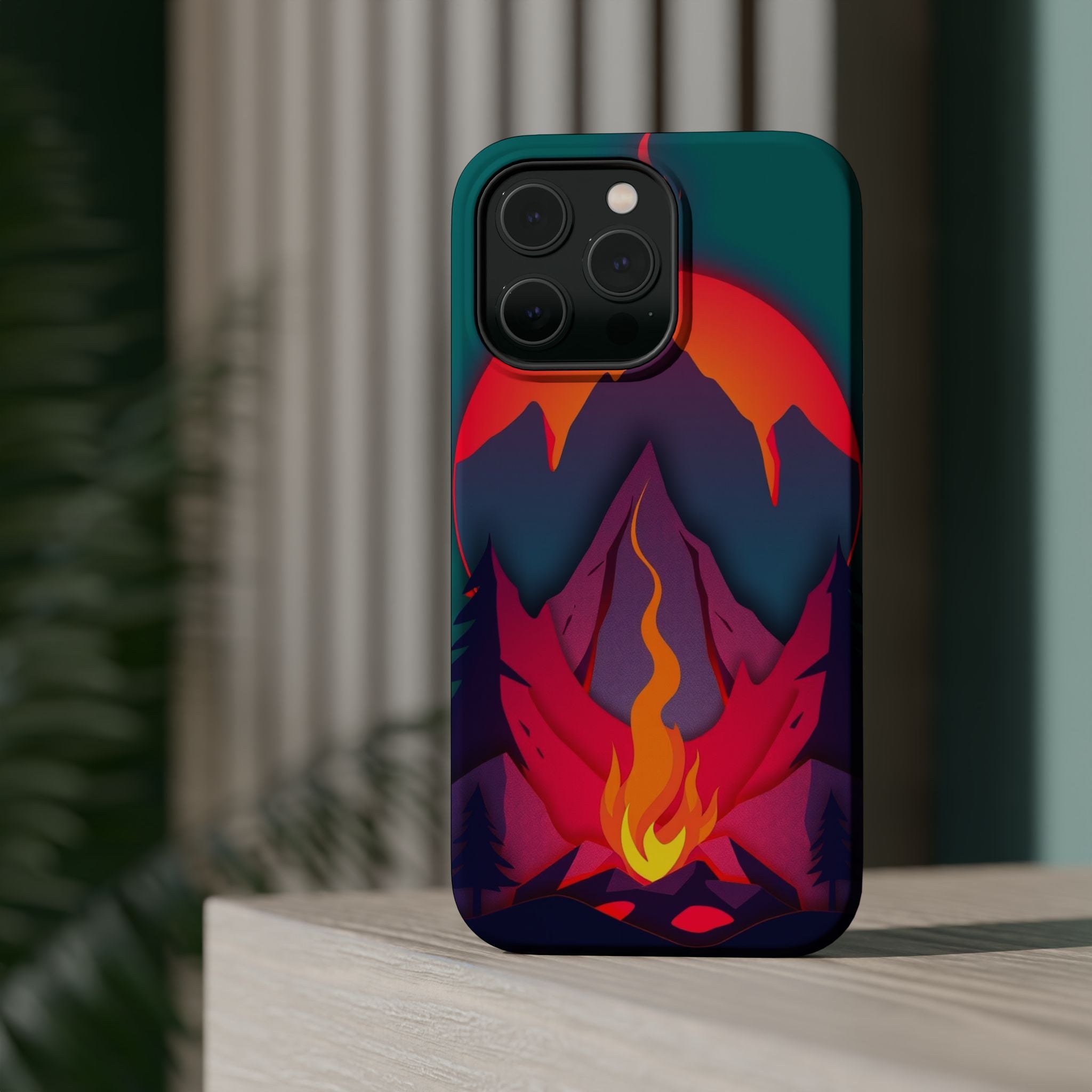 iPhone Cyan And Magenta Wildfire Glow Slim Everyday iPhone 12 Designer · iPhone