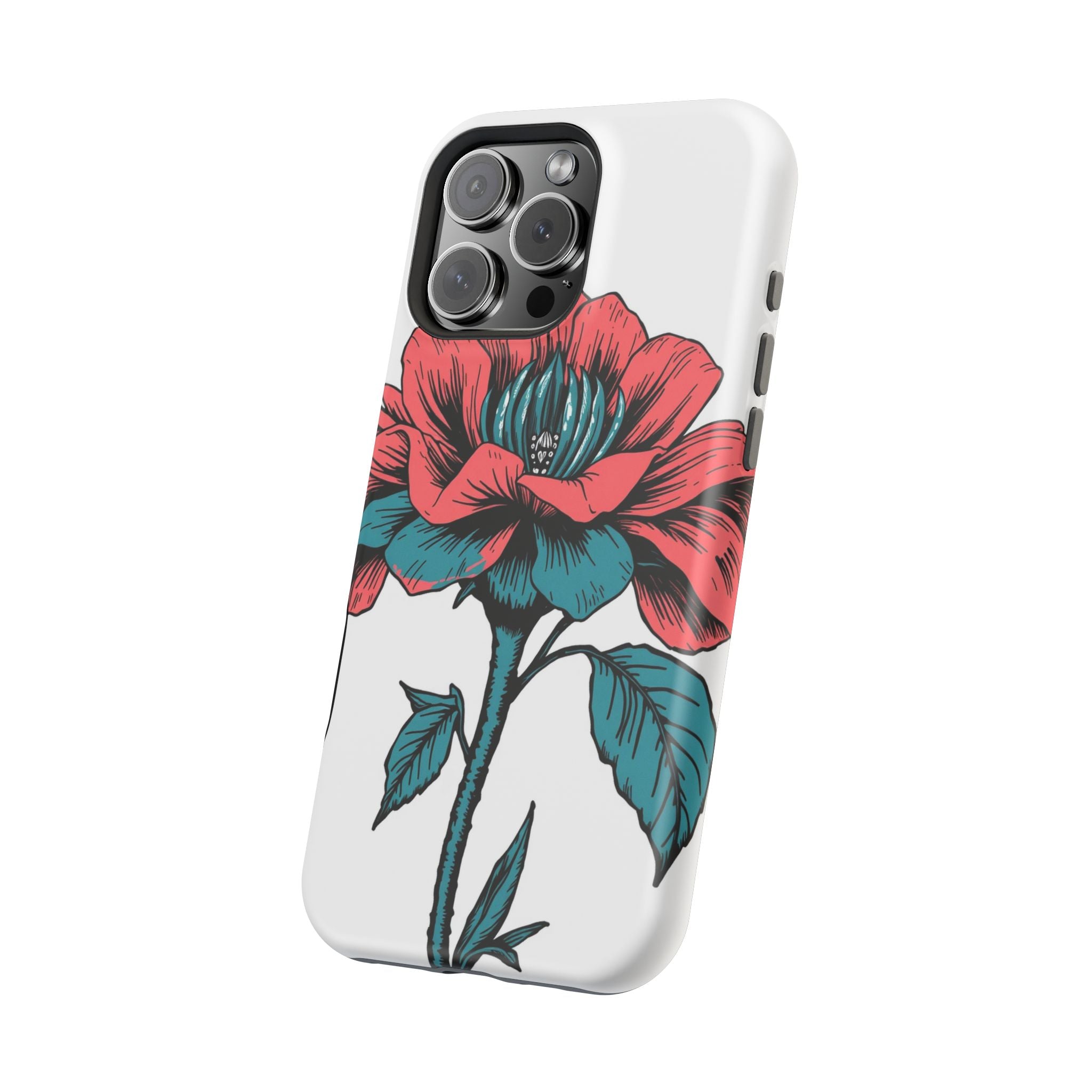 iPhone Garden Party Bloom Dark Gothic Ink Slim Snap Case · iPhone Case