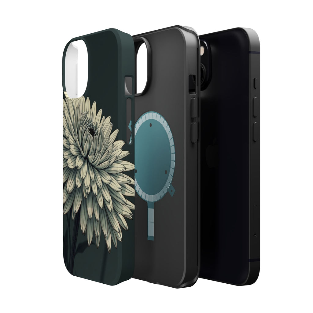 iPhone Chrysanthemum Classic Dark Gothic Ink Carry Case Slim Snap Case · iPhone