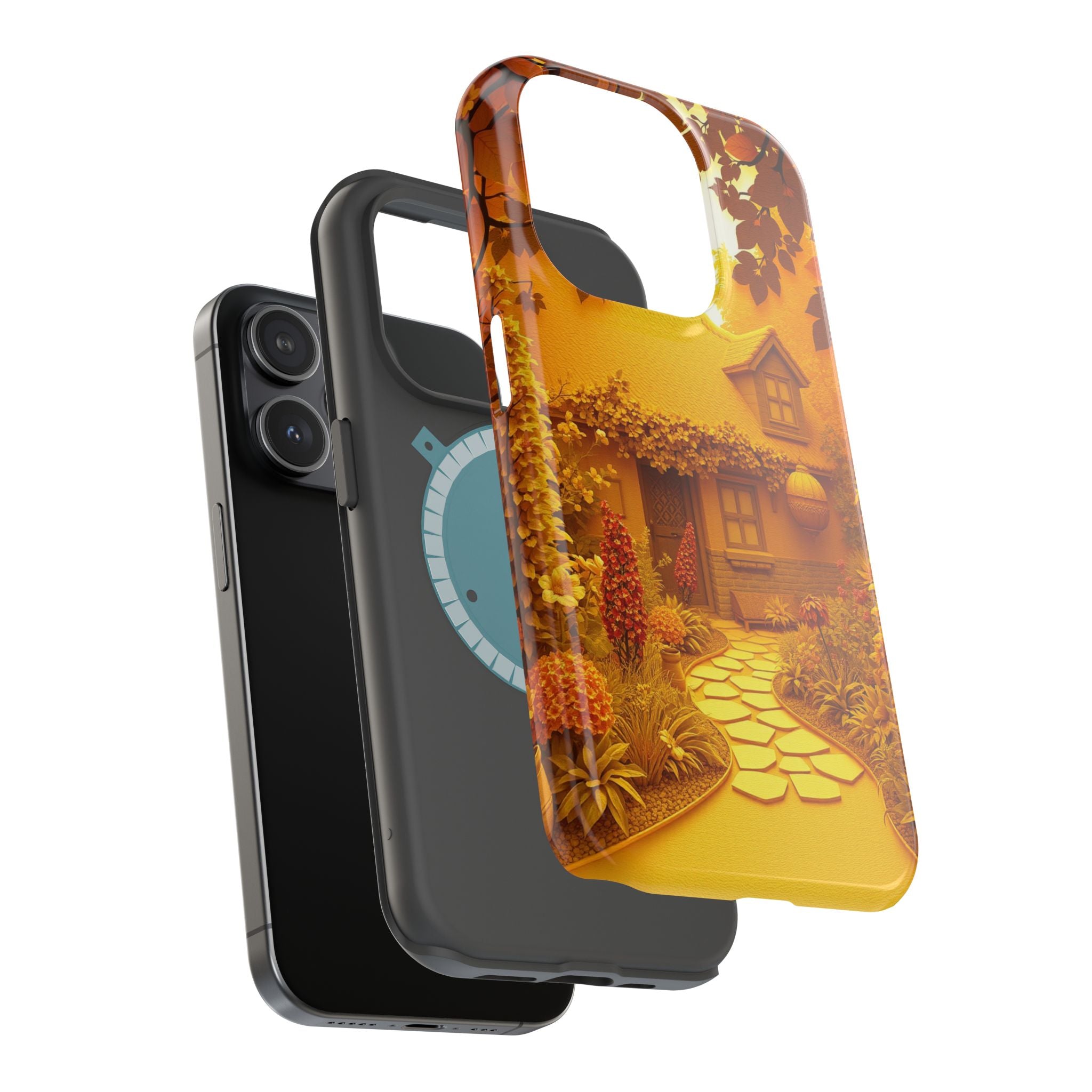 iPhone Vibrant Cottage Garden Design Slim Everyday Designer Case · iPhone Case