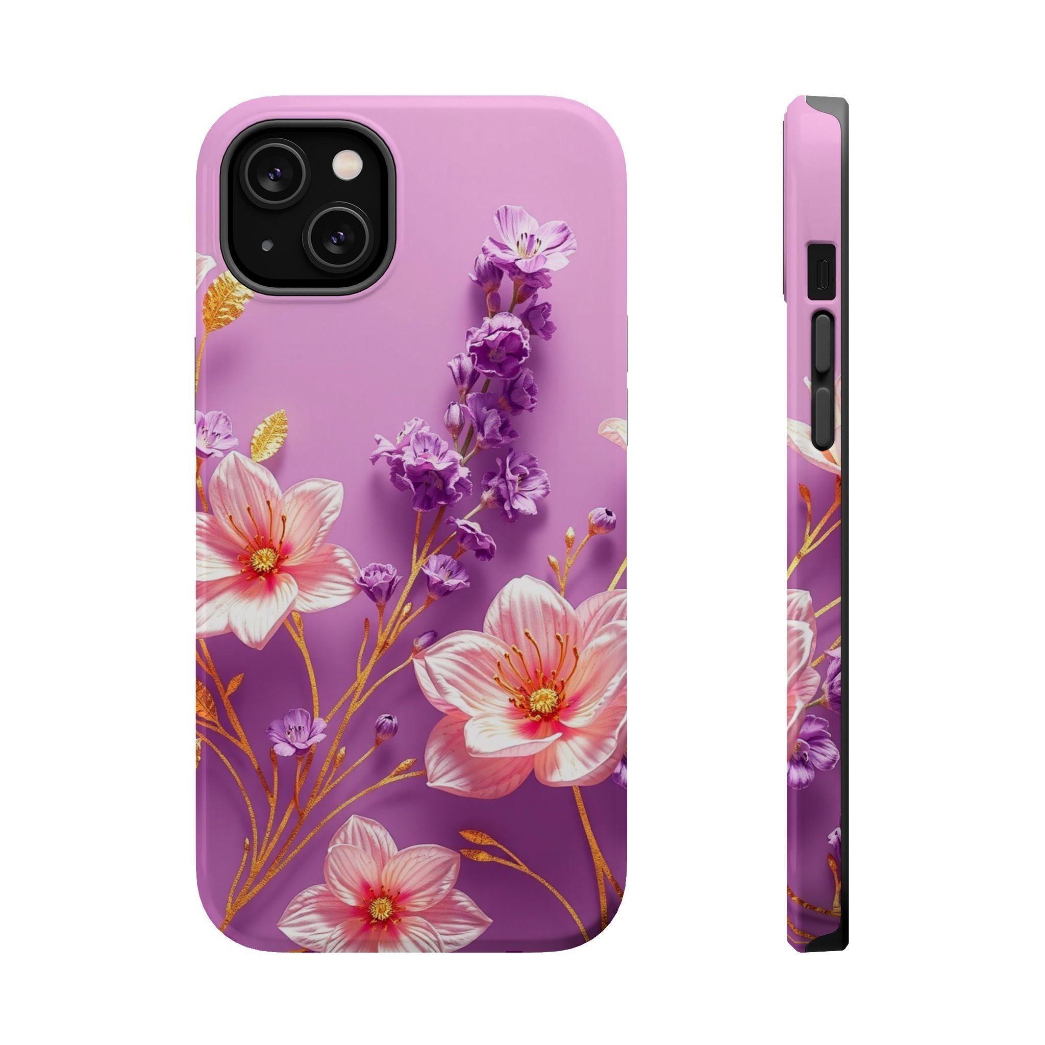 iPhone Radiant Floral Gold Foil Design Slim Everyday Designer Case · iPhone Case