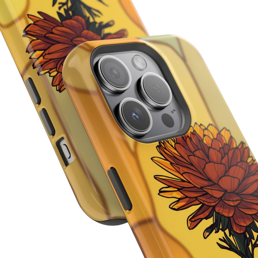 iPhone Sunset Amber And Peach Ranunculus Stack Soft iPhone Finish · iPhone Case