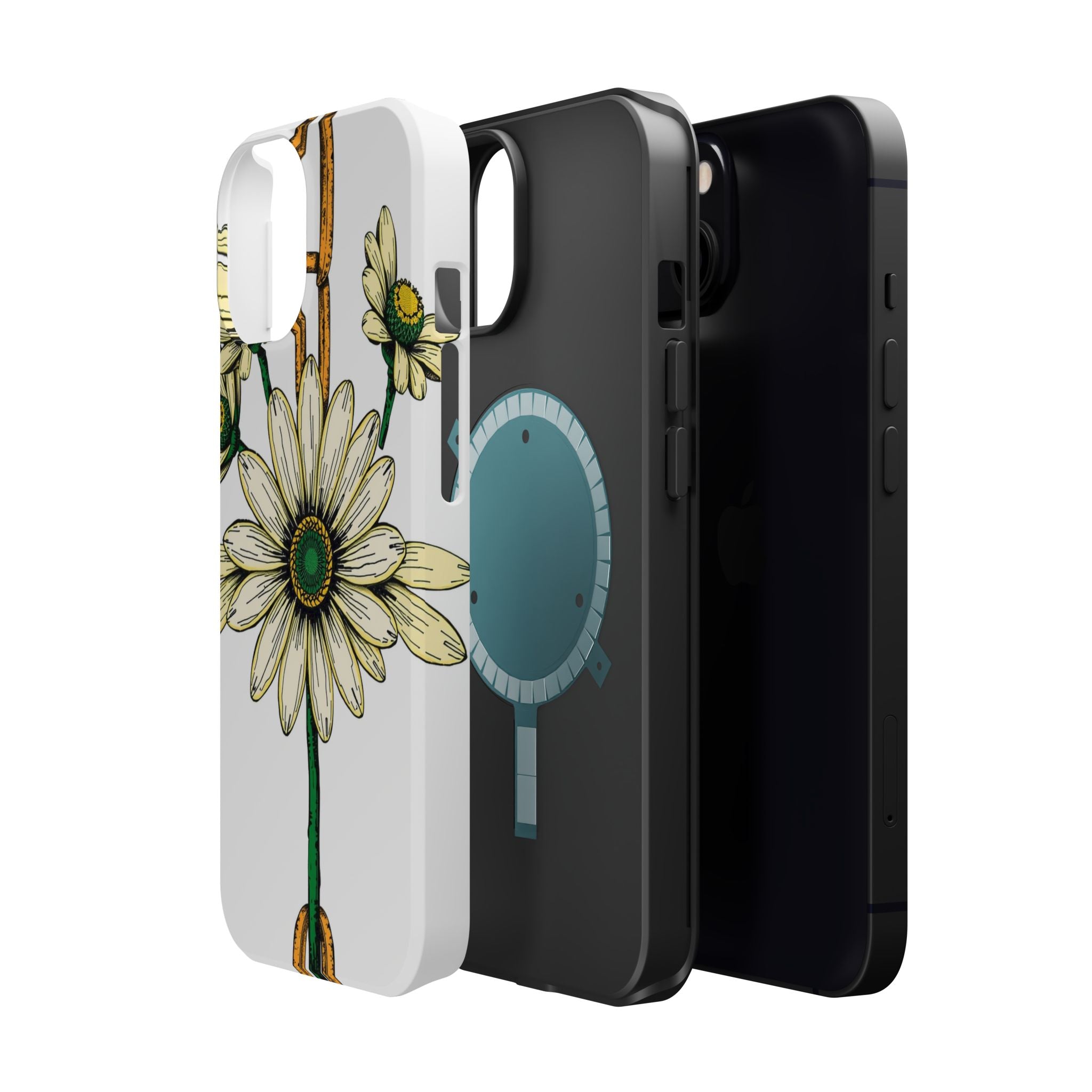 iPhone Daisy Chain Dark Gothic Ink Bold Modern Everyday Snap Case · iPhone Case
