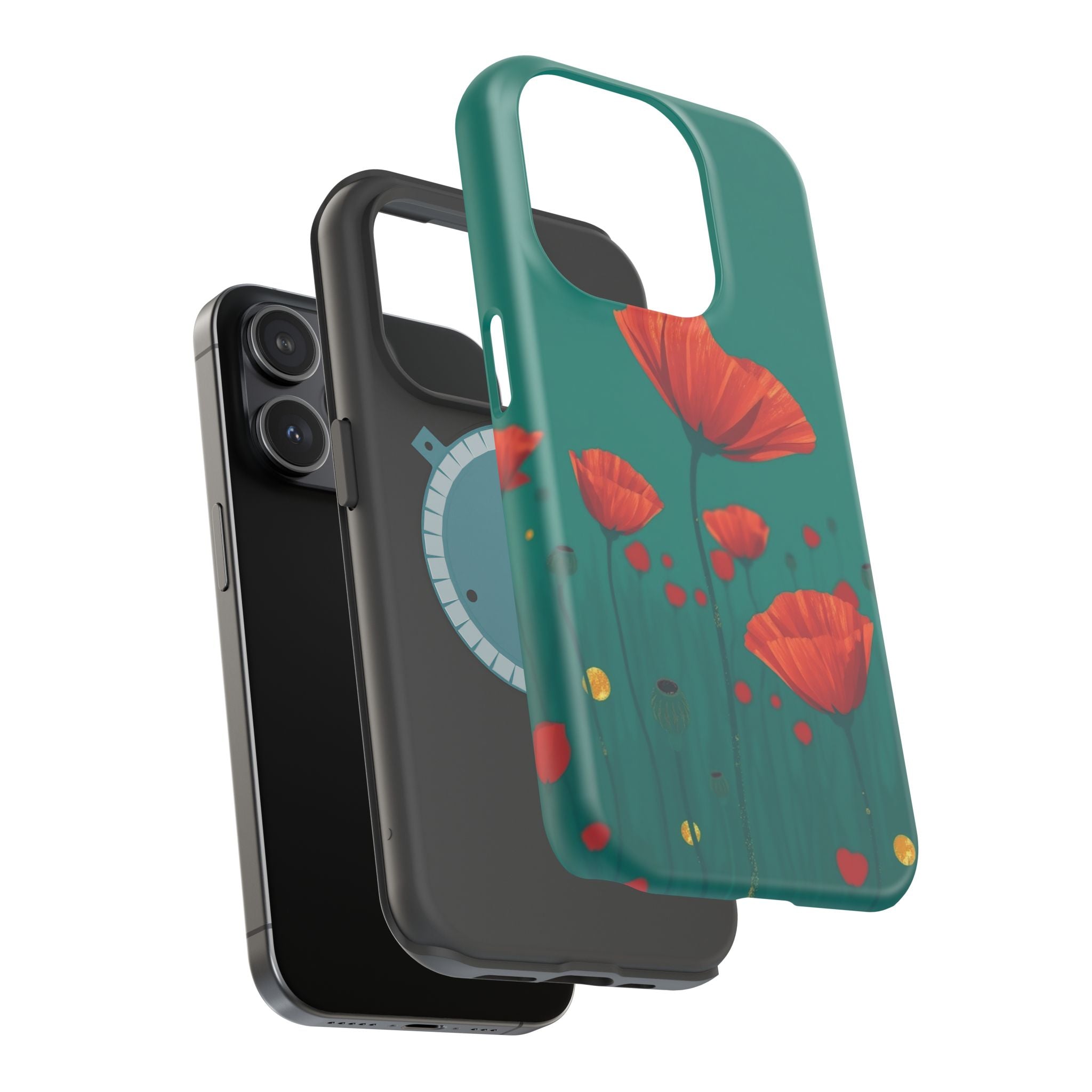 iPhone Earthy Poppy Field Design Bold Modern Everyday Snap Case · iPhone Case