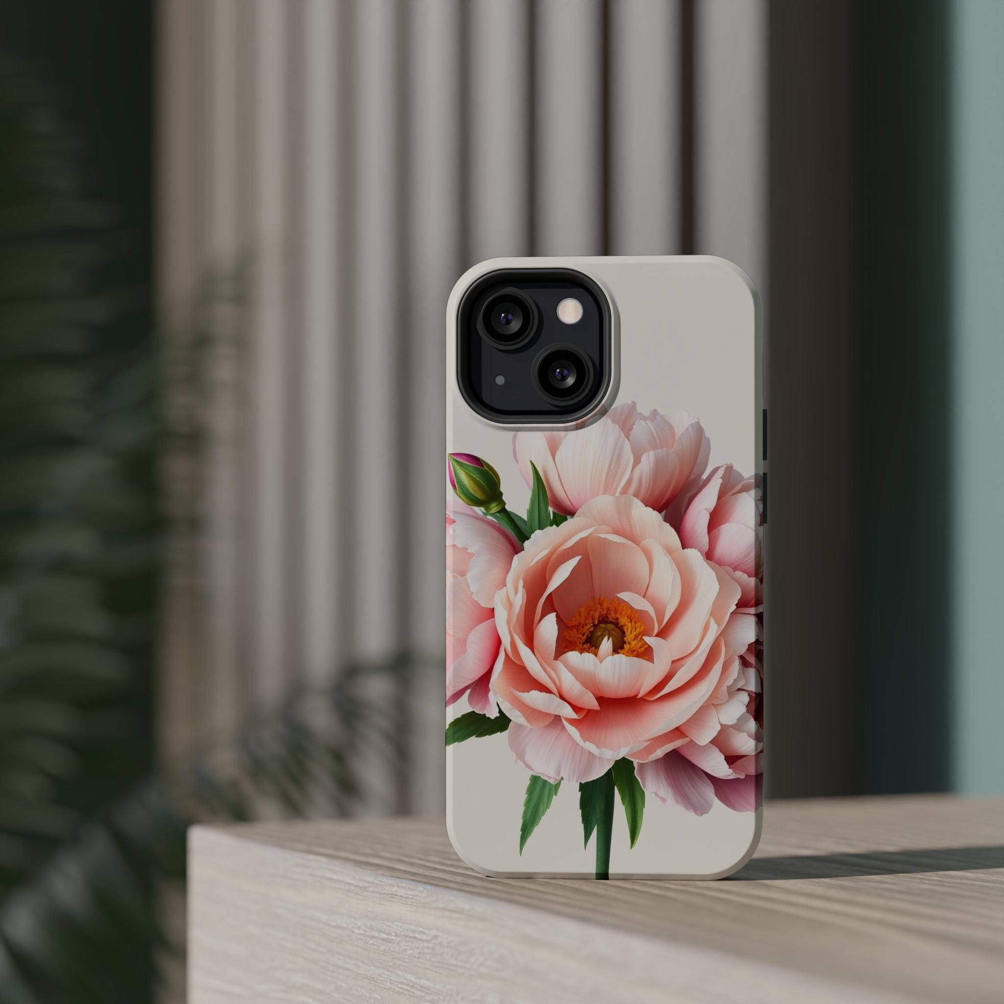 iPhone Serene Peony Bouquet Design Bold Modern Everyday Snap Case · iPhone Case