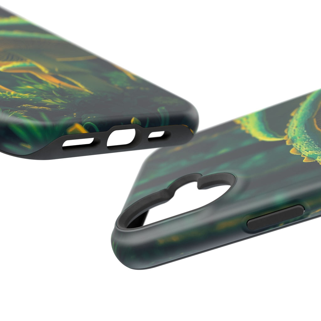 iPhone Emerald Green And Gold Mushroom Forest Slim iPhone Everyday · iPhone Case
