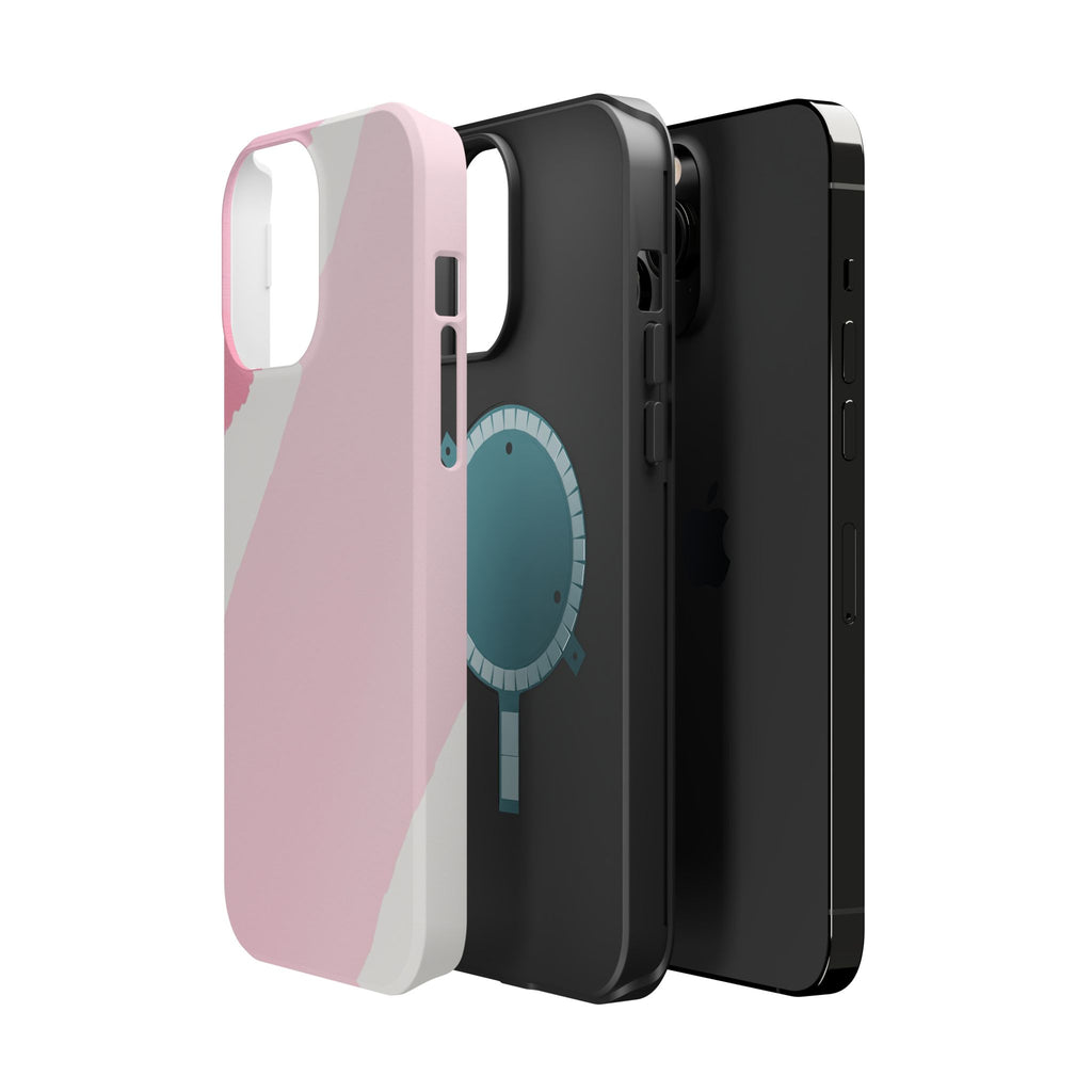 iPhone Rose Pink And Cream Calligraphic Stroke Soft iPhone Finish · iPhone Case