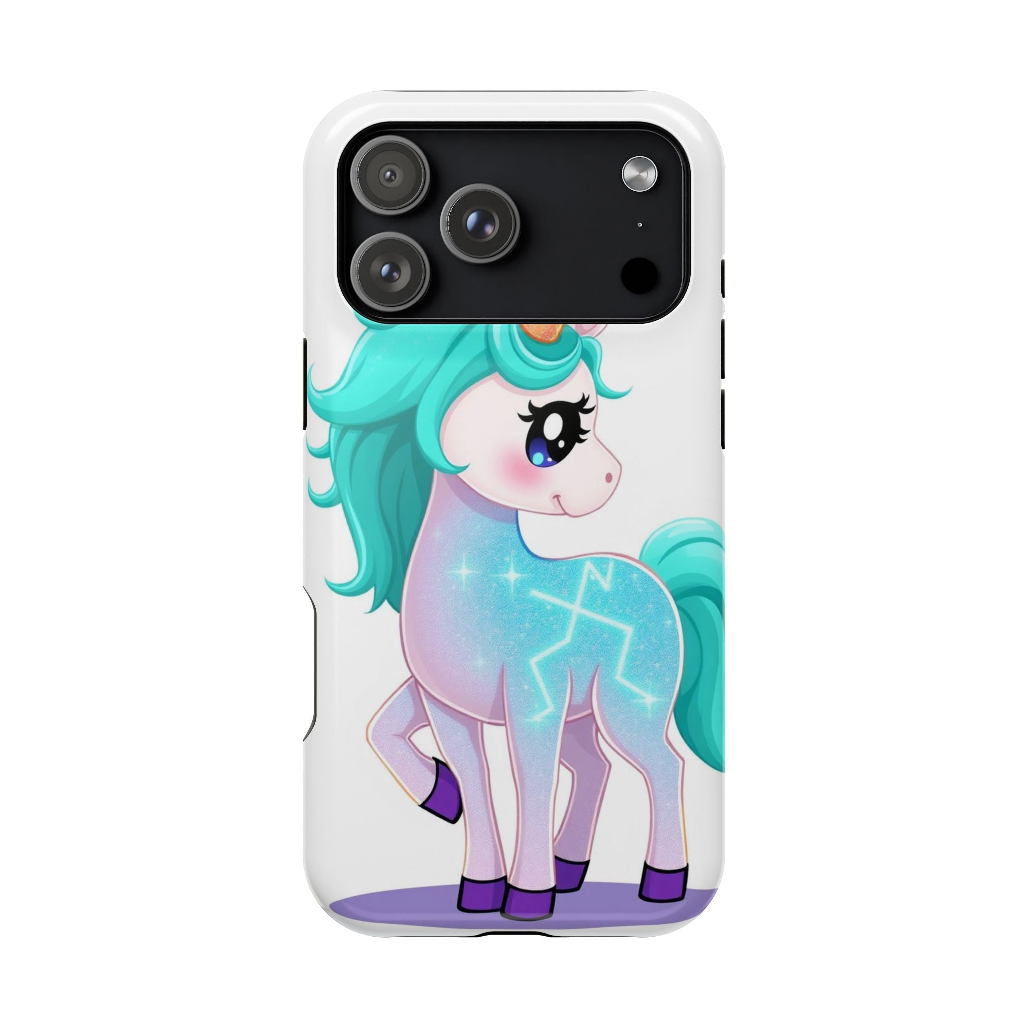 iPhone Turquoise Sparkle Unicorn Kids Fun iPhone Phone Case Gift · iPhone Case