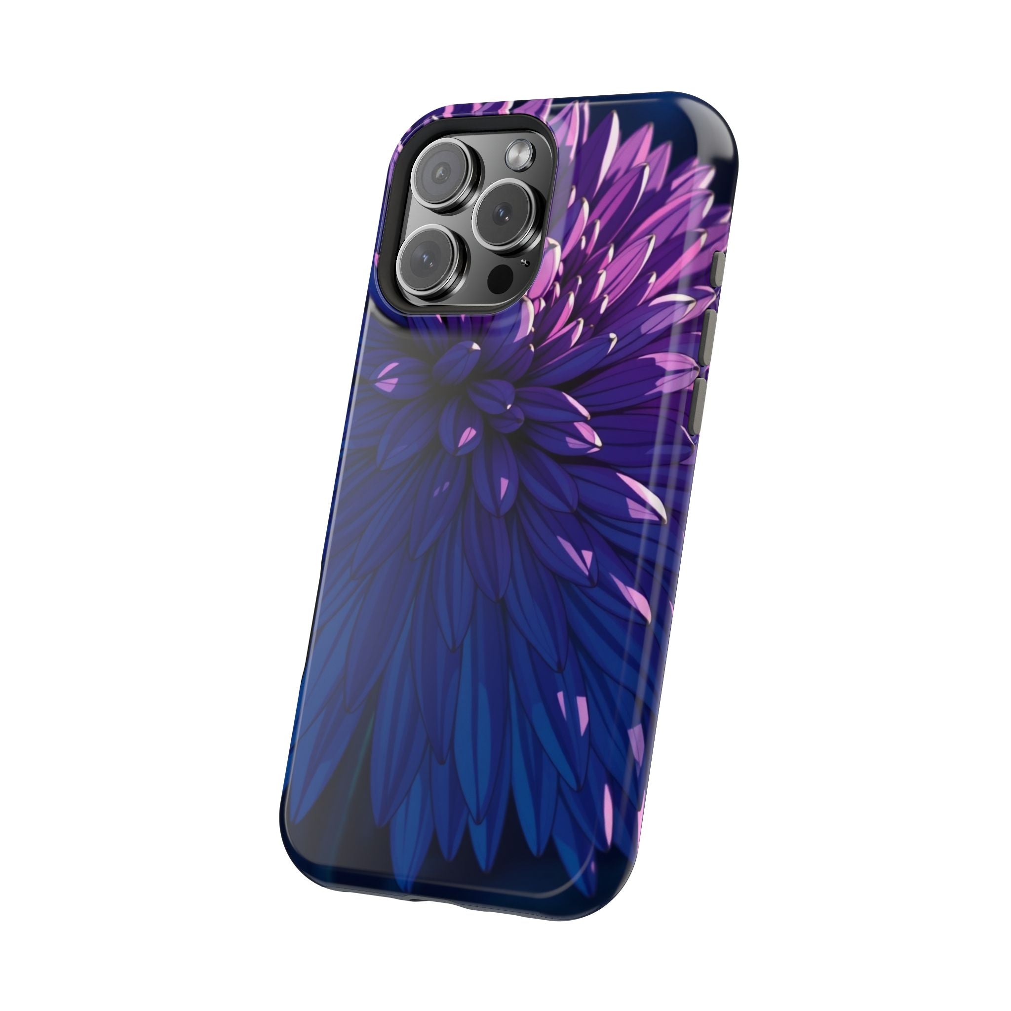 iPhone Indigo And Violet Chrysanthemum Classic Soft iPhone Finish · iPhone Case
