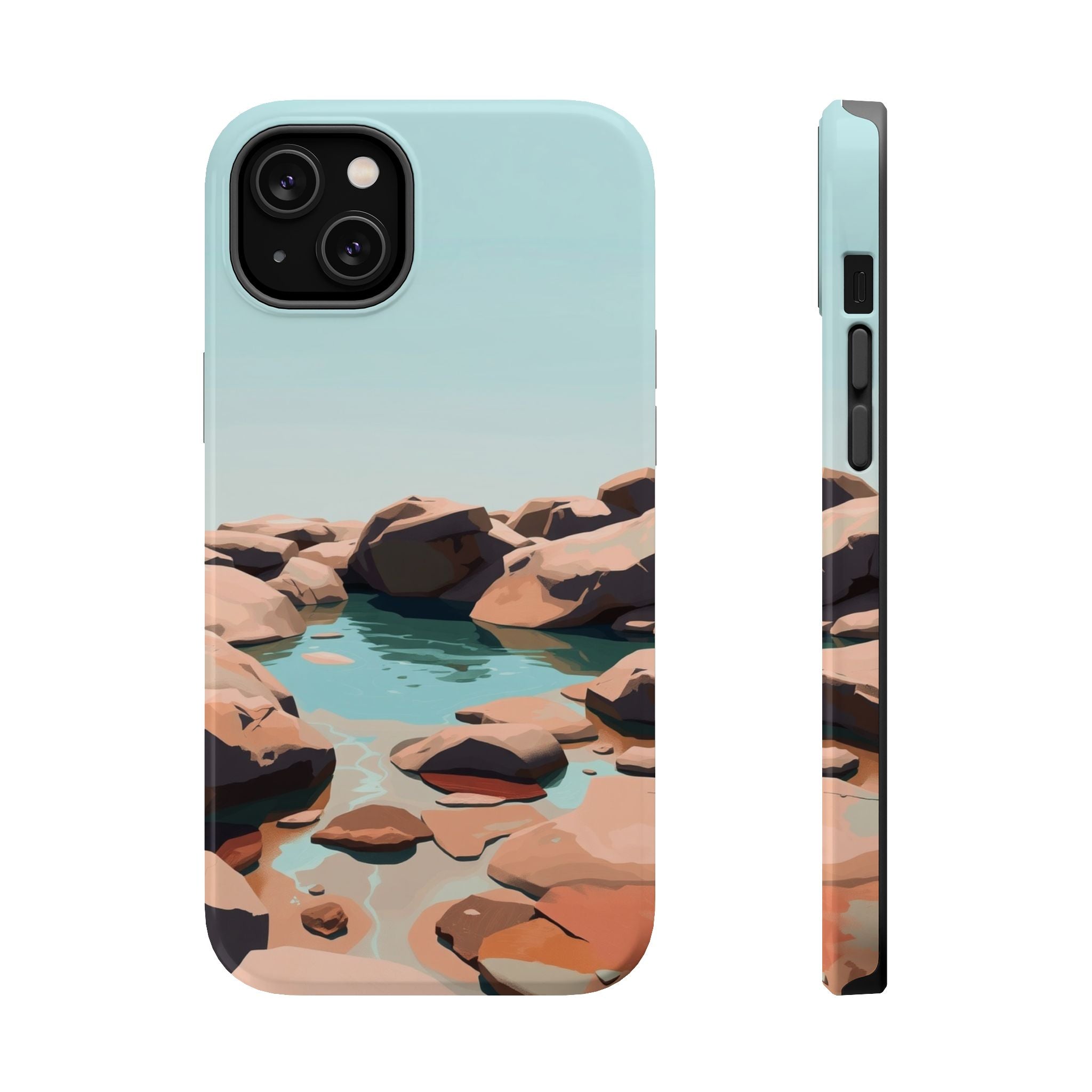 iPhone Tidal Pool Oil Painting Impressionist Slim iPhone Everyday · iPhone Case