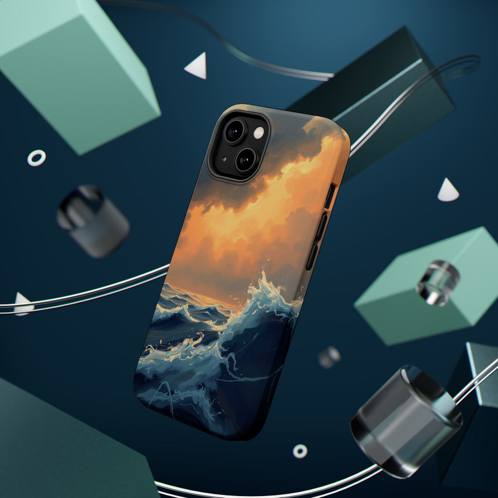 iPhone Sunset Amber And Peach Storm at Sea Slim iPhone Everyday · iPhone Case