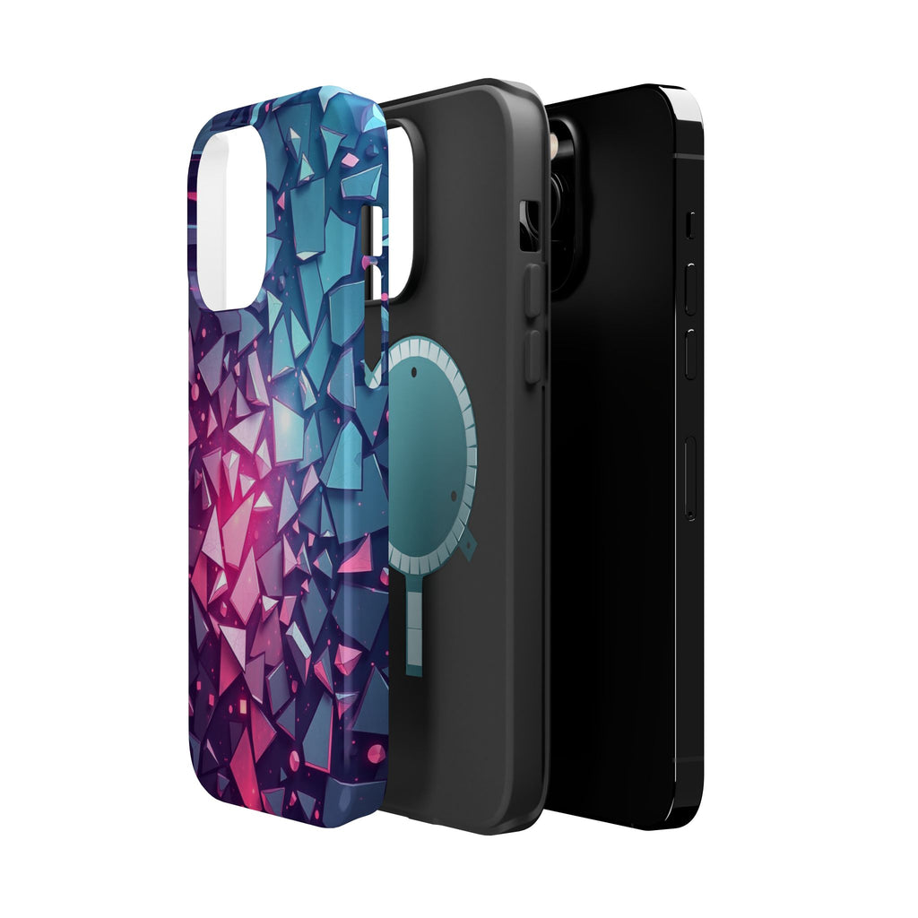 iPhone Mint And Blush Mosaic Shards Slim Everyday Designer Case · iPhone Case