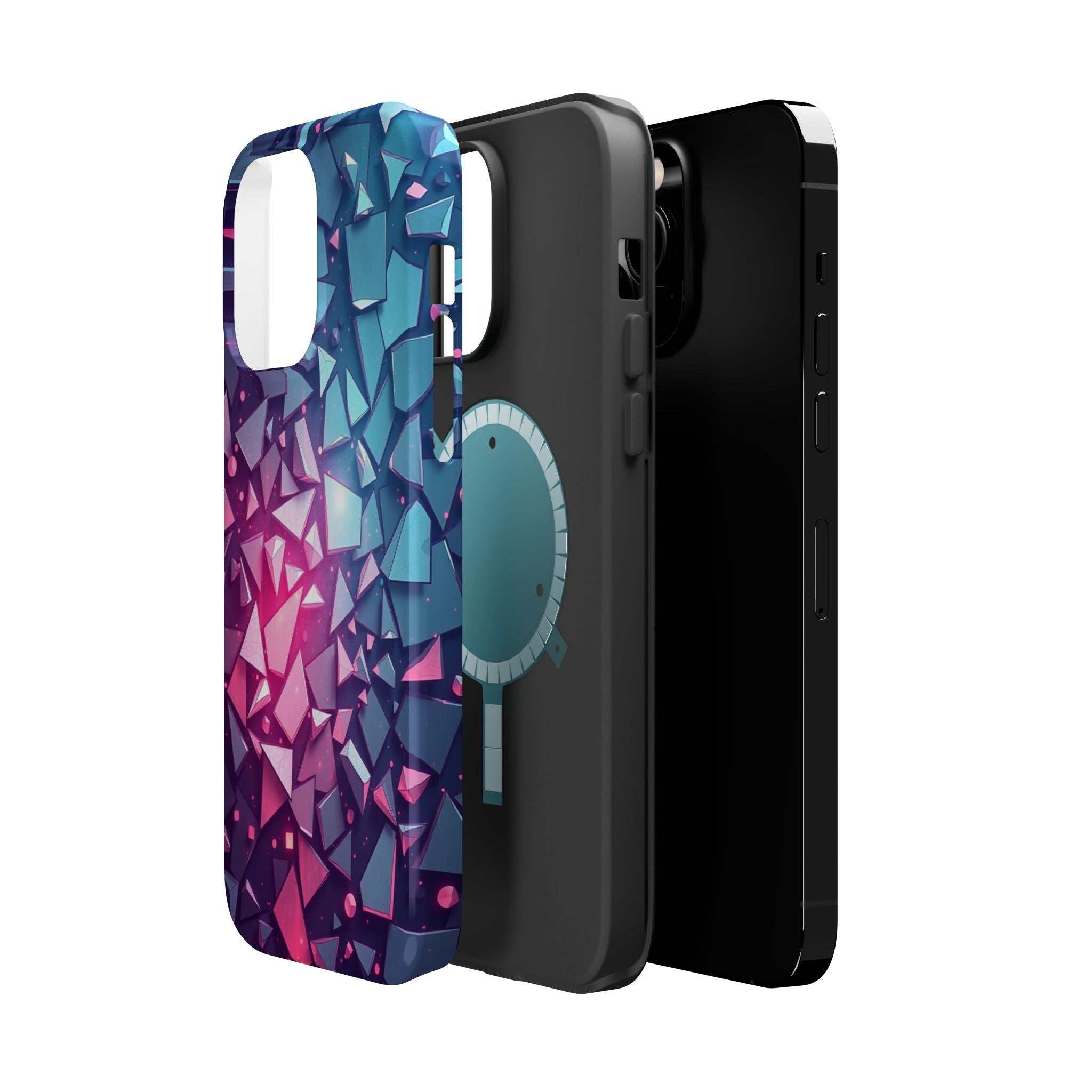 iPhone Mint And Blush Mosaic Shards Slim Everyday Designer Case · iPhone Case