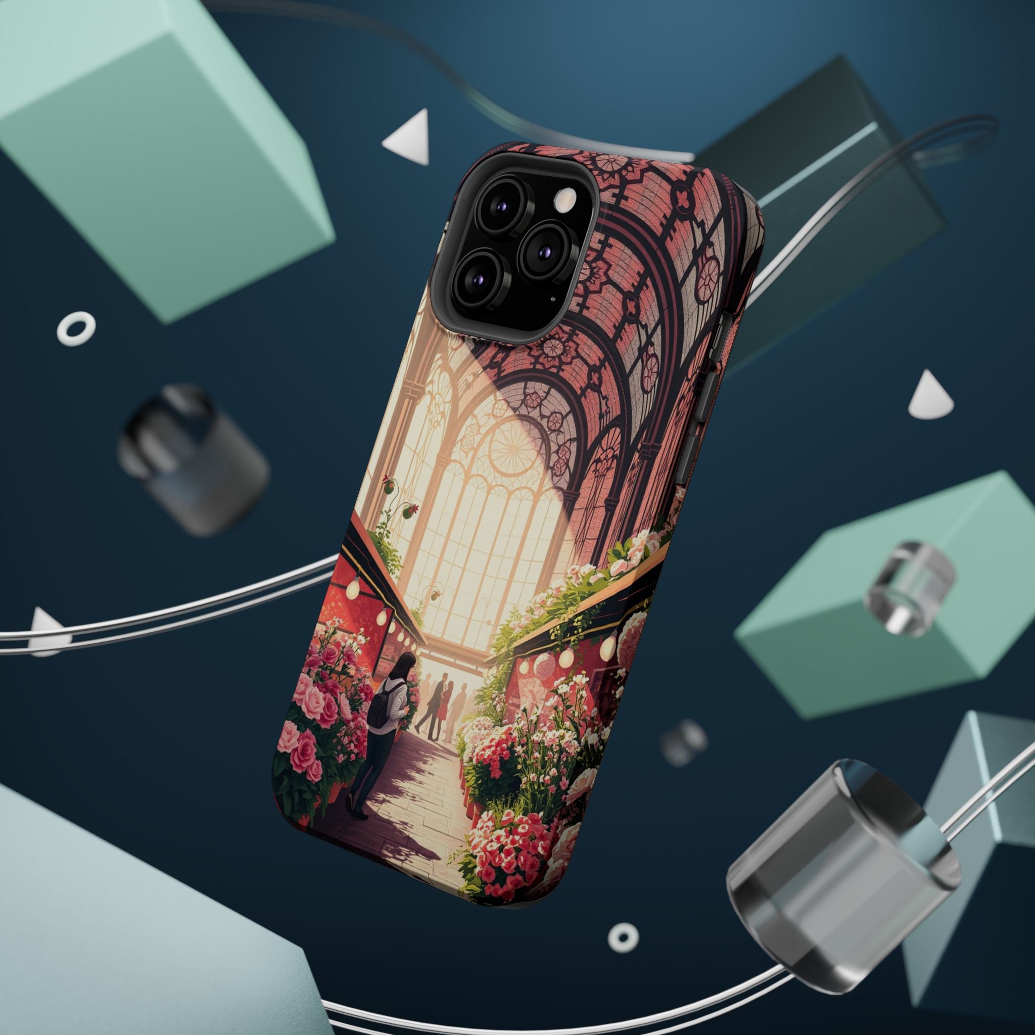 iPhone Flower Market Stained Glass Bold Modern Everyday Snap Case · iPhone Case
