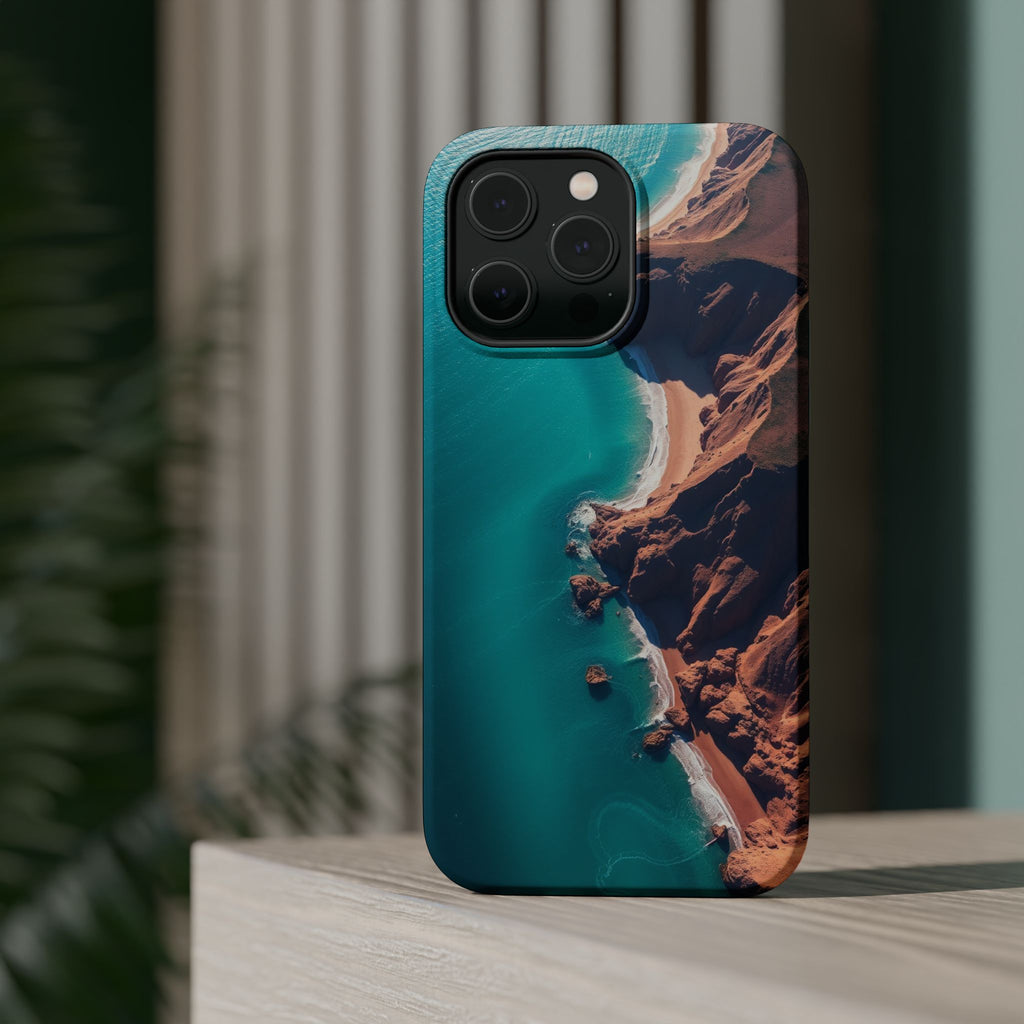 iPhone Shoreline Aerial Abstract Geometric Slim iPhone Everyday · iPhone Case