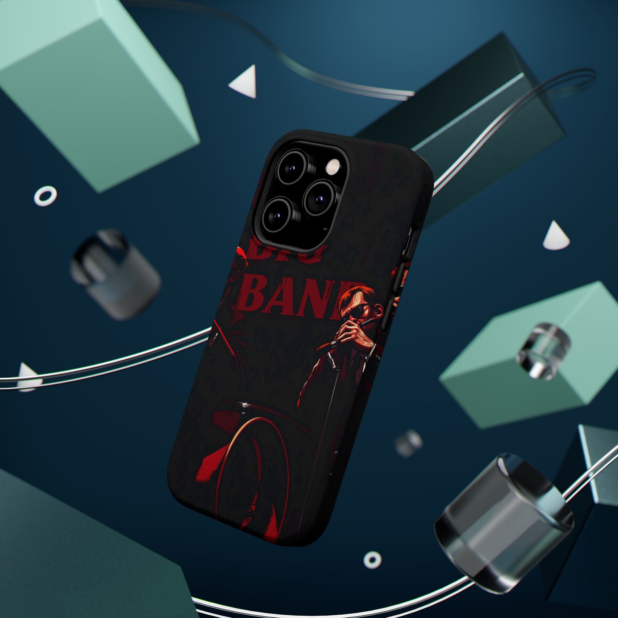 iPhone Black And Crimson Big Band Era Slim Everyday Designer Case · iPhone Case