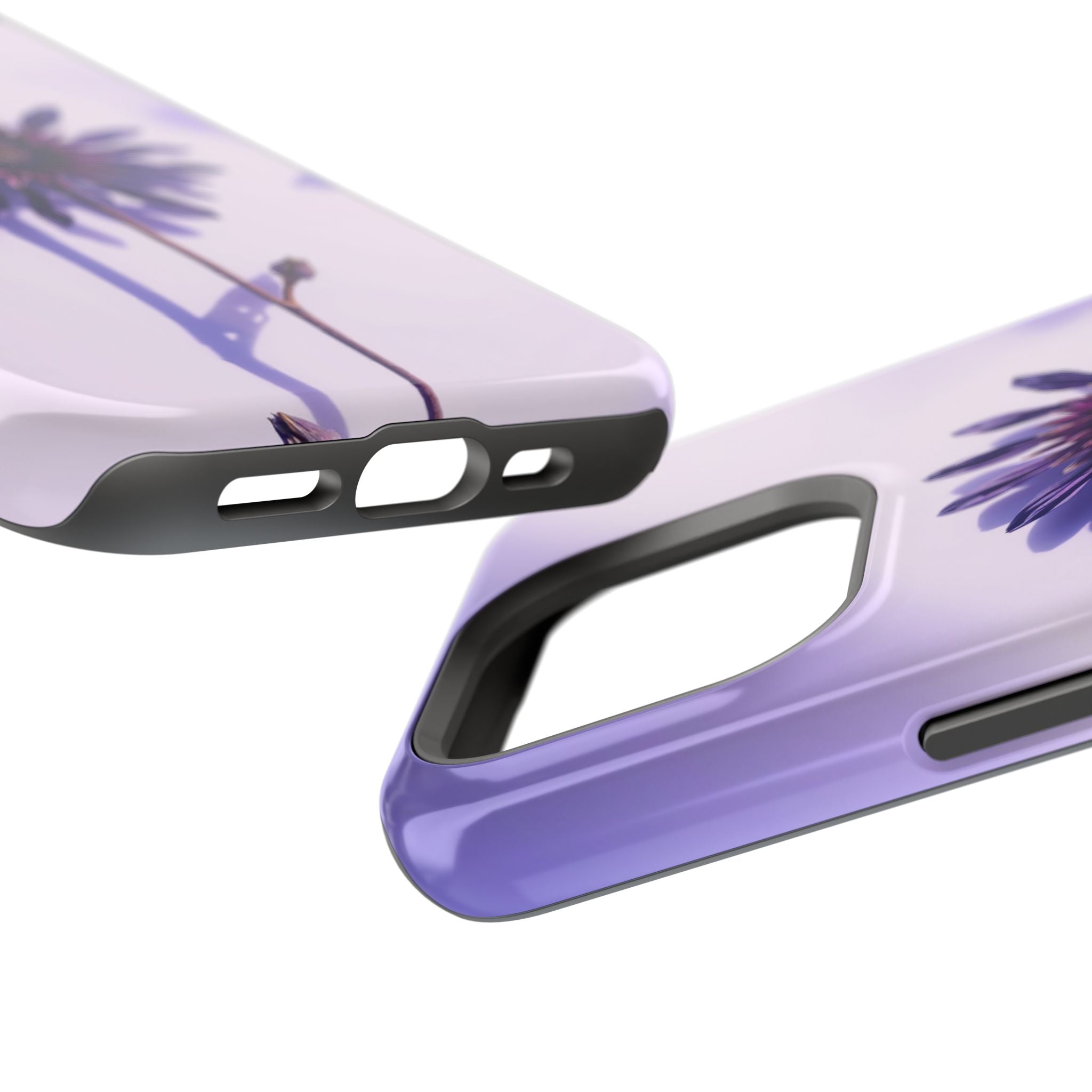 iPhone Indigo And Violet Dried Flower Flat Lay Soft iPhone Finish · iPhone Case