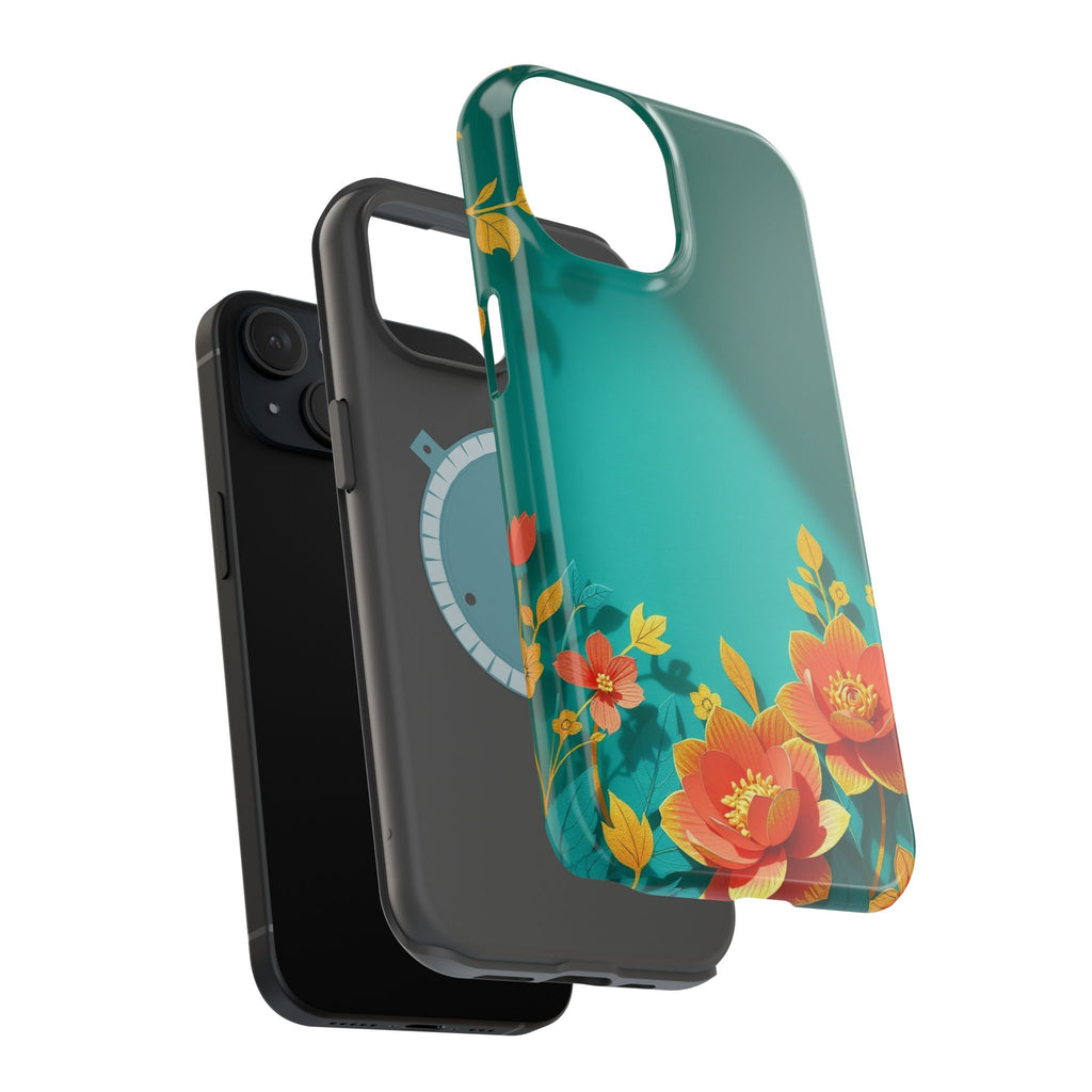 iPhone Floral Gold Foil Paper Cut Art Slim Everyday Designer Case · iPhone Case