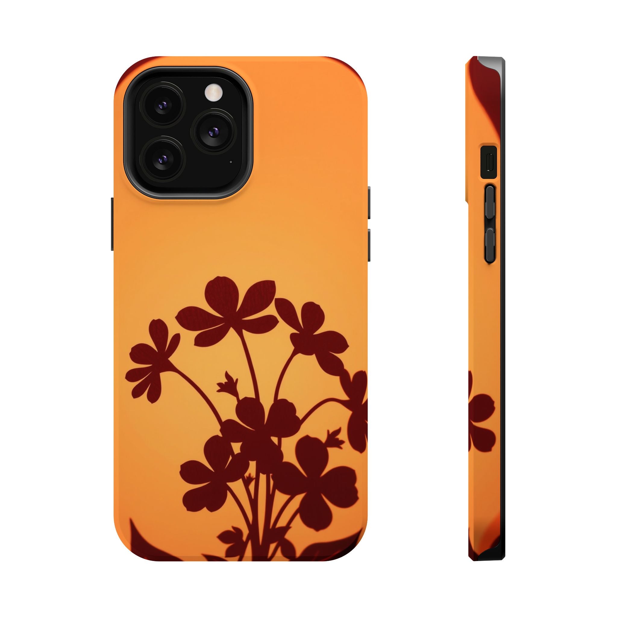 iPhone Floral Silhouette Electric Art Slim Everyday Designer Case · iPhone Case