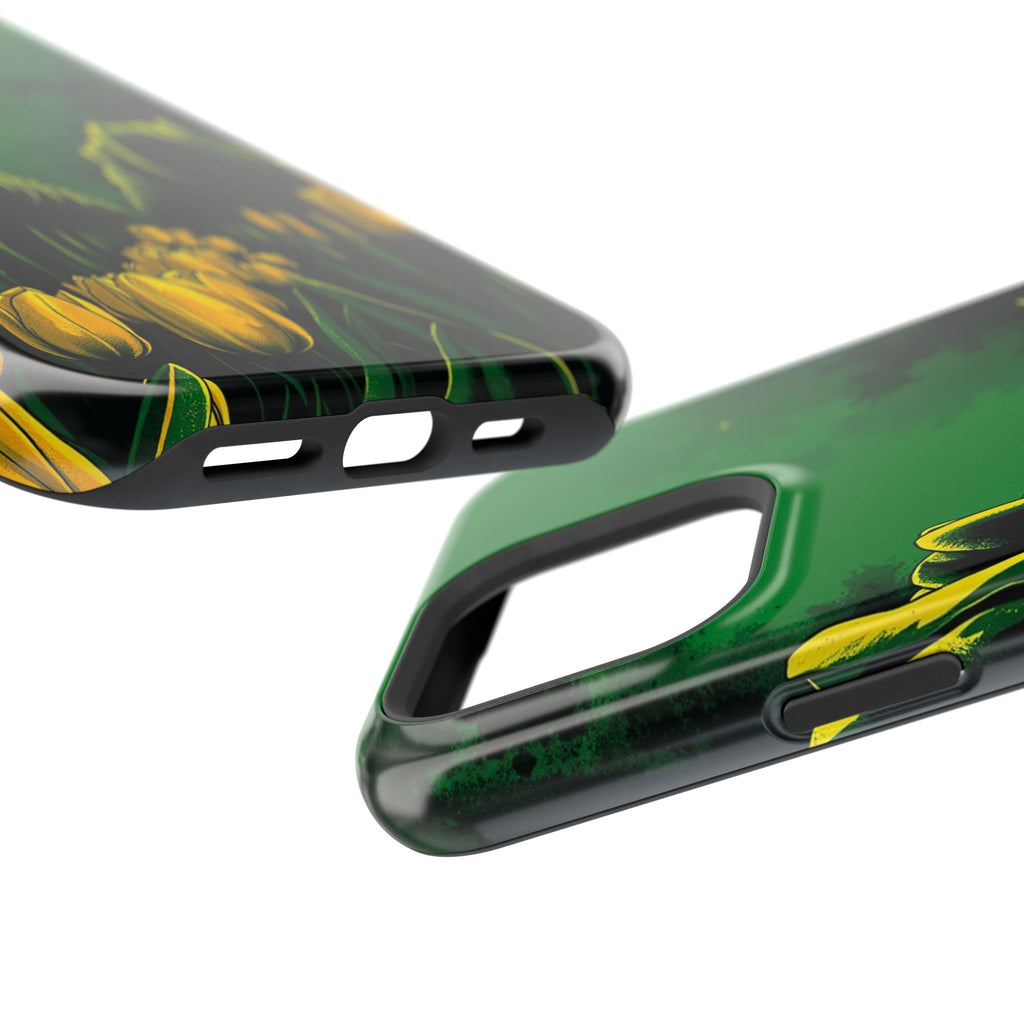 iPhone Tulip Row Emerald Green And Gold Slim Snap Case · iPhone Case