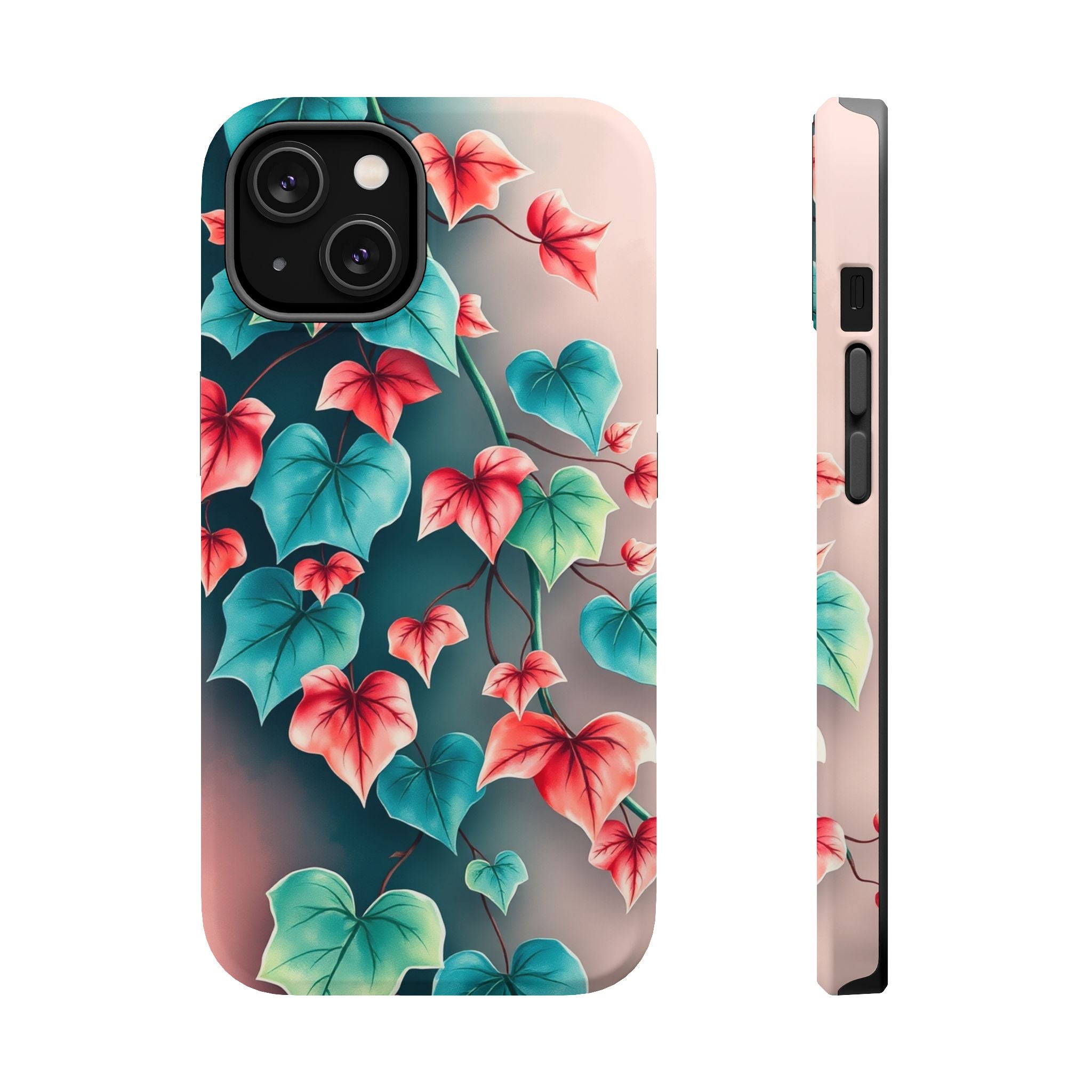 iPhone Art Nouveau Vine Teal And Coral Slim Snap Case · iPhone Case