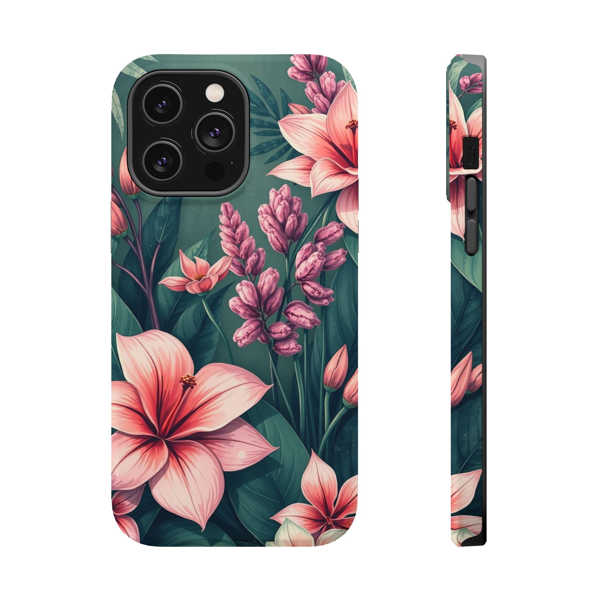 iPhone Mint And Blush Jungle Floral Slim Everyday Designer Case · iPhone Case