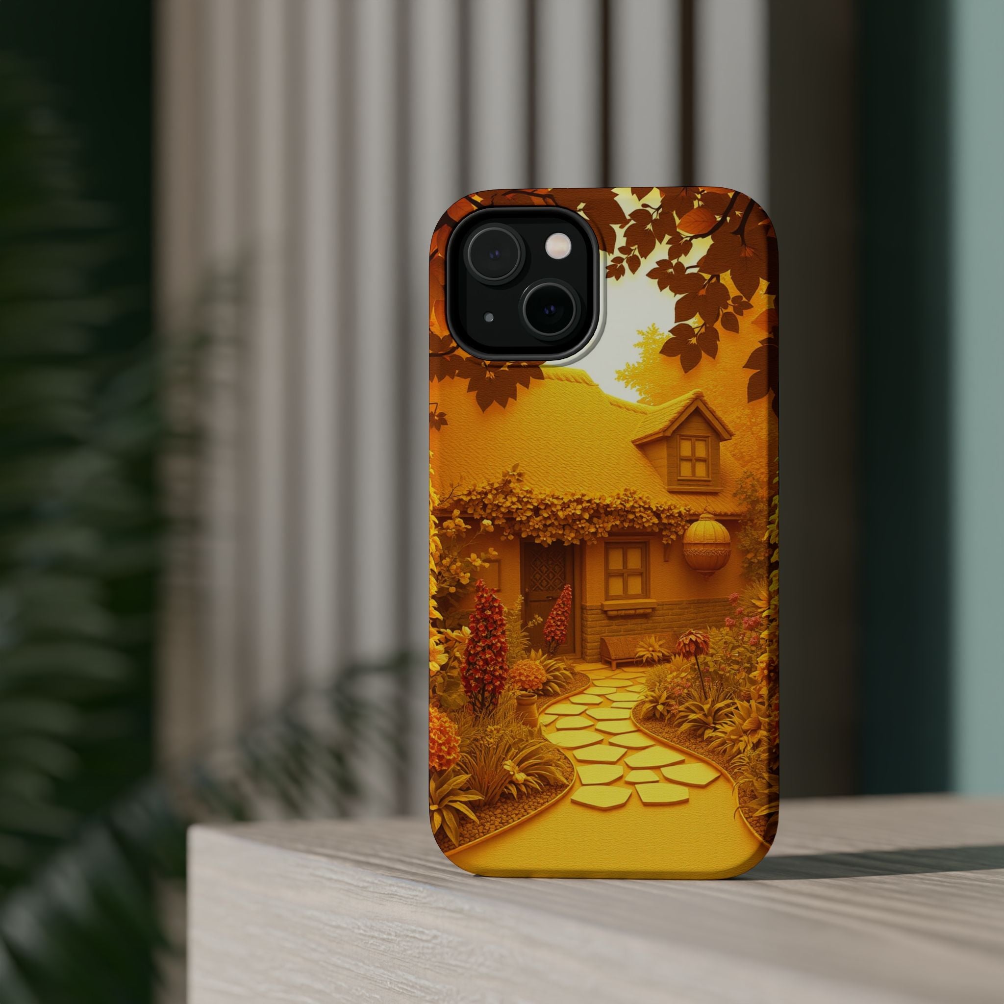 iPhone Vibrant Cottage Garden Design Slim Everyday Designer Case · iPhone Case