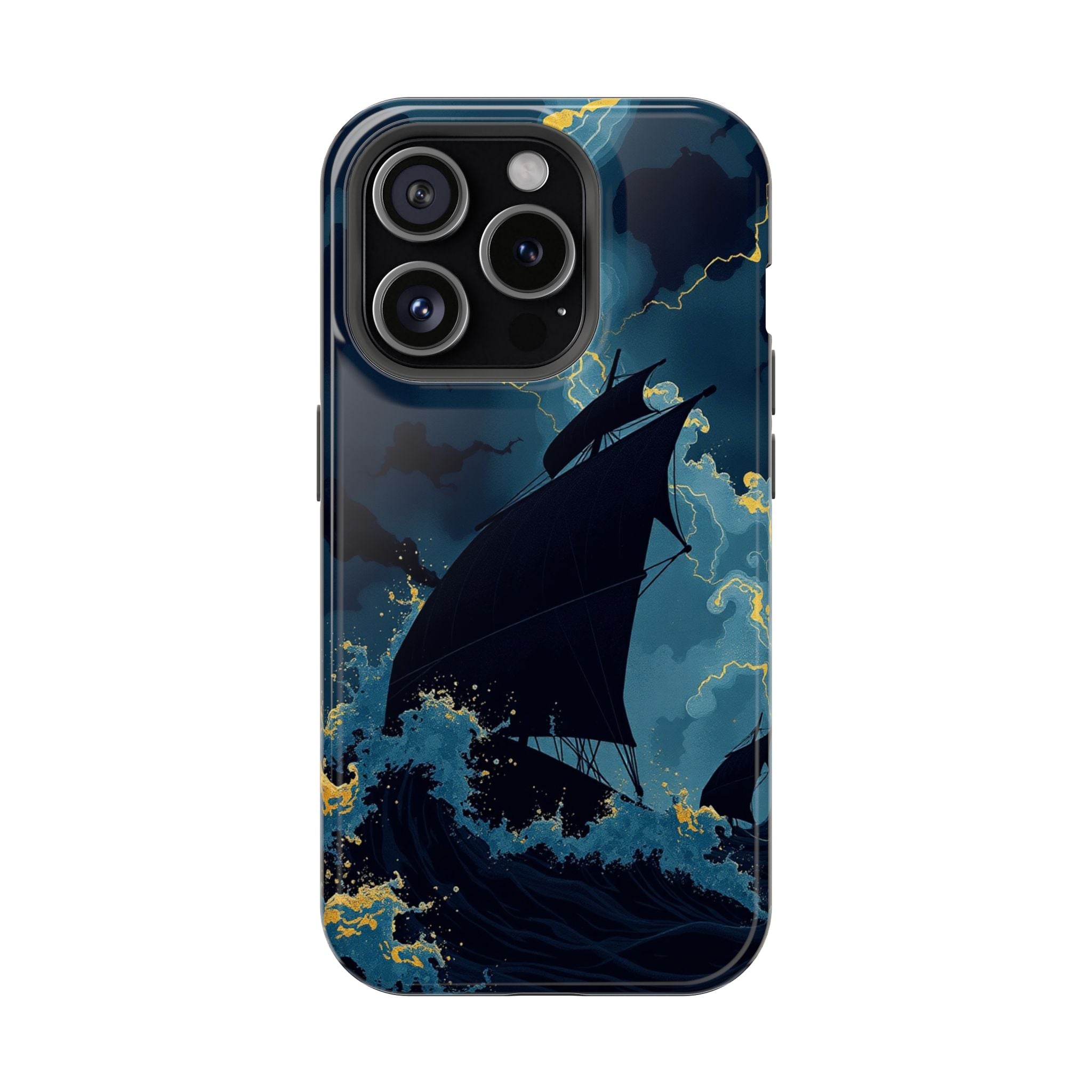 iPhone Black And Crimson Storm at Sea Slim Everyday Designer Case · iPhone Case