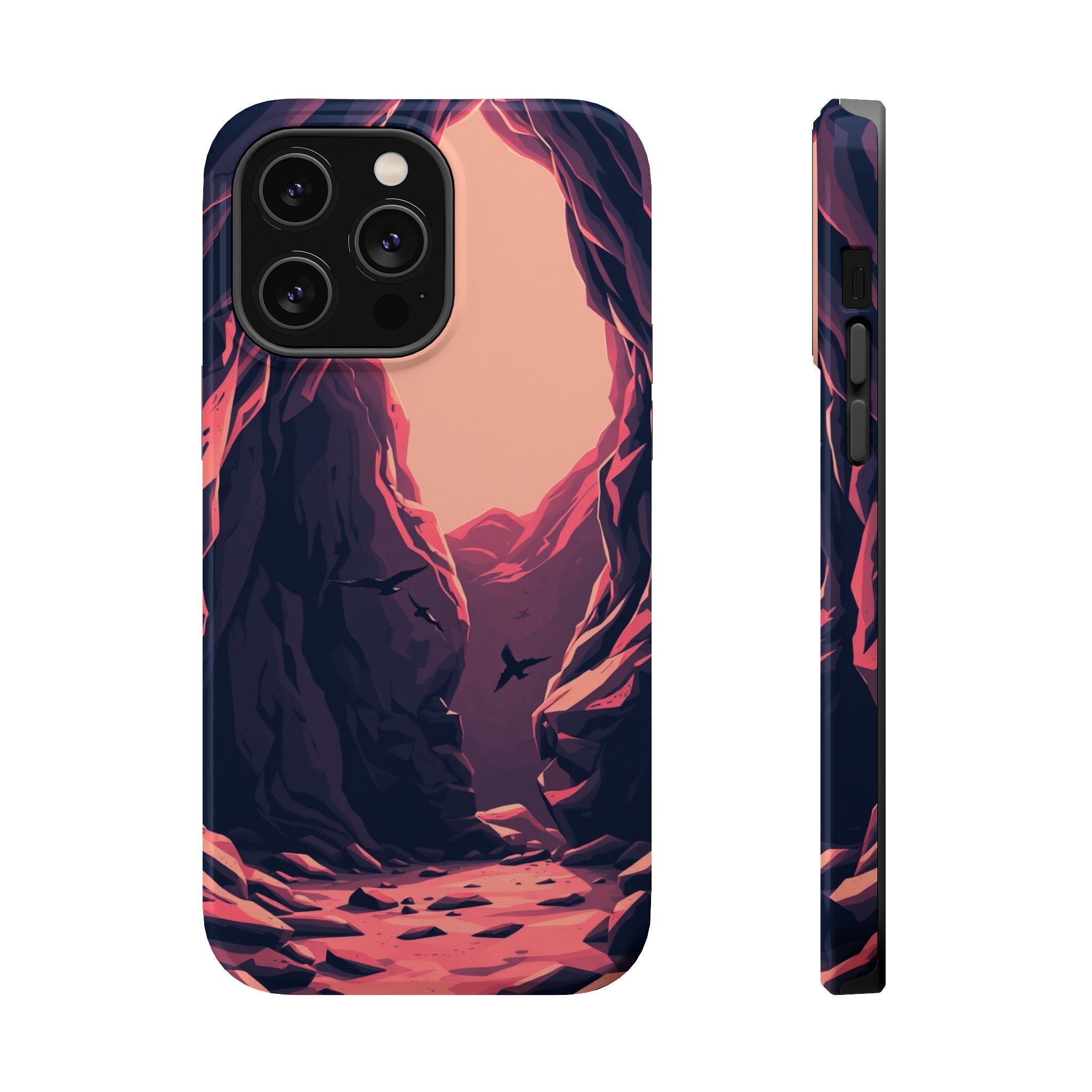 iPhone Rose Pink And Cream Dark Crystal Cave Slim Everyday Designer Case · iPhon