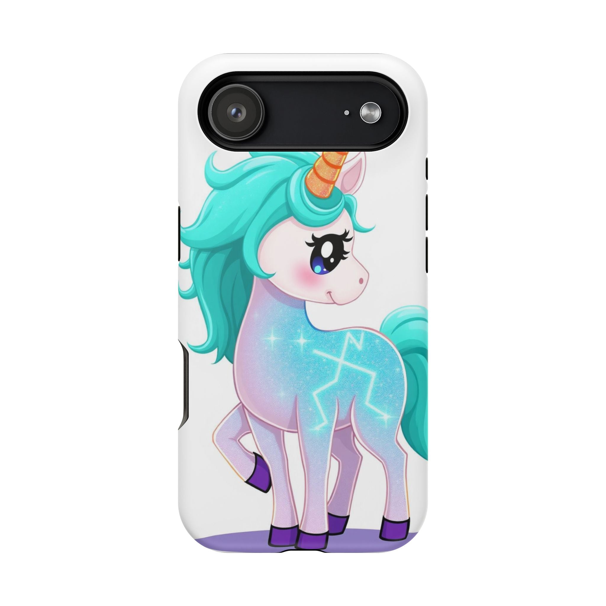 iPhone Turquoise Sparkle Unicorn Kids Fun iPhone Phone Case Gift · iPhone Case