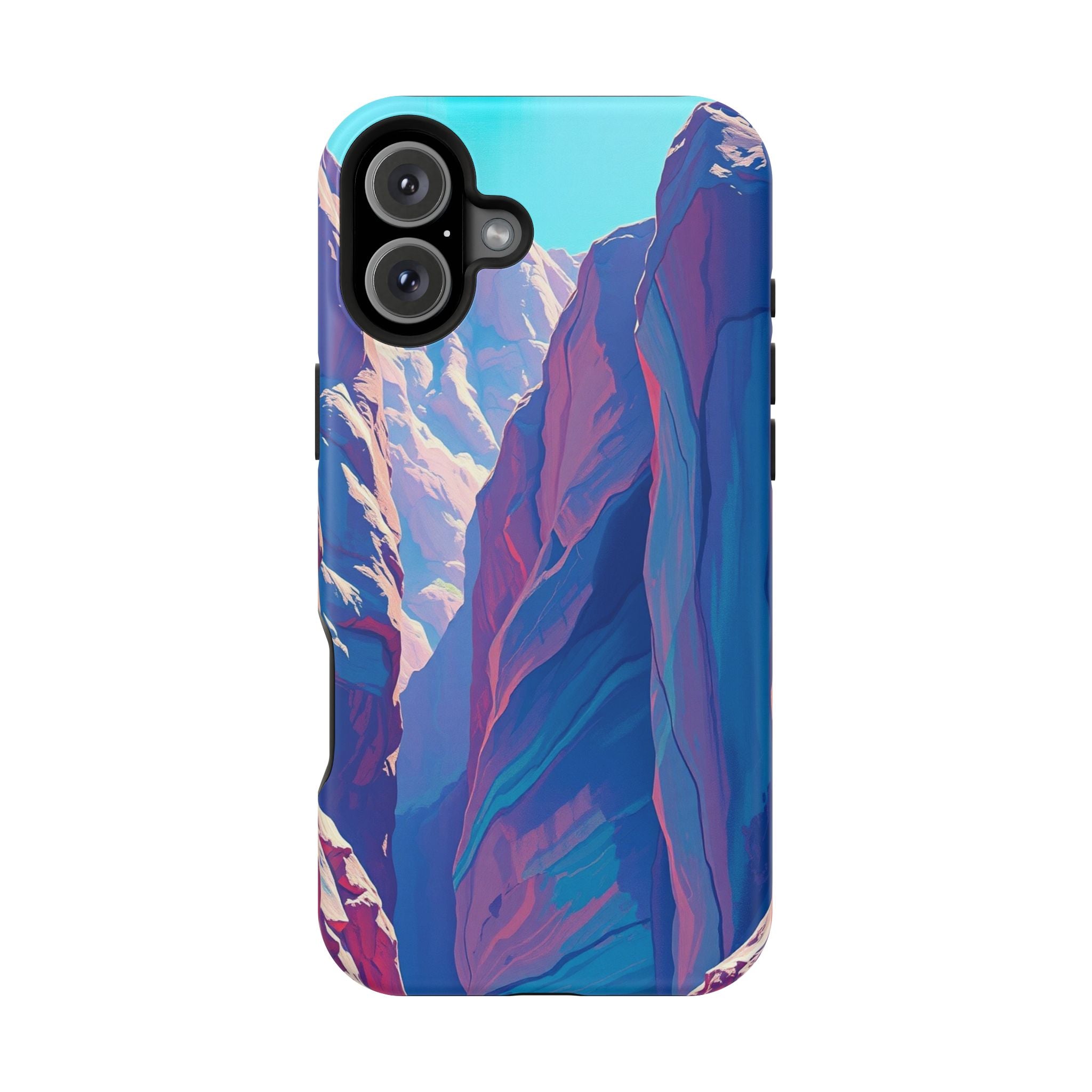 iPhone Cyan And Magenta Canyon Wall Slim Everyday Designer Case · iPhone Case