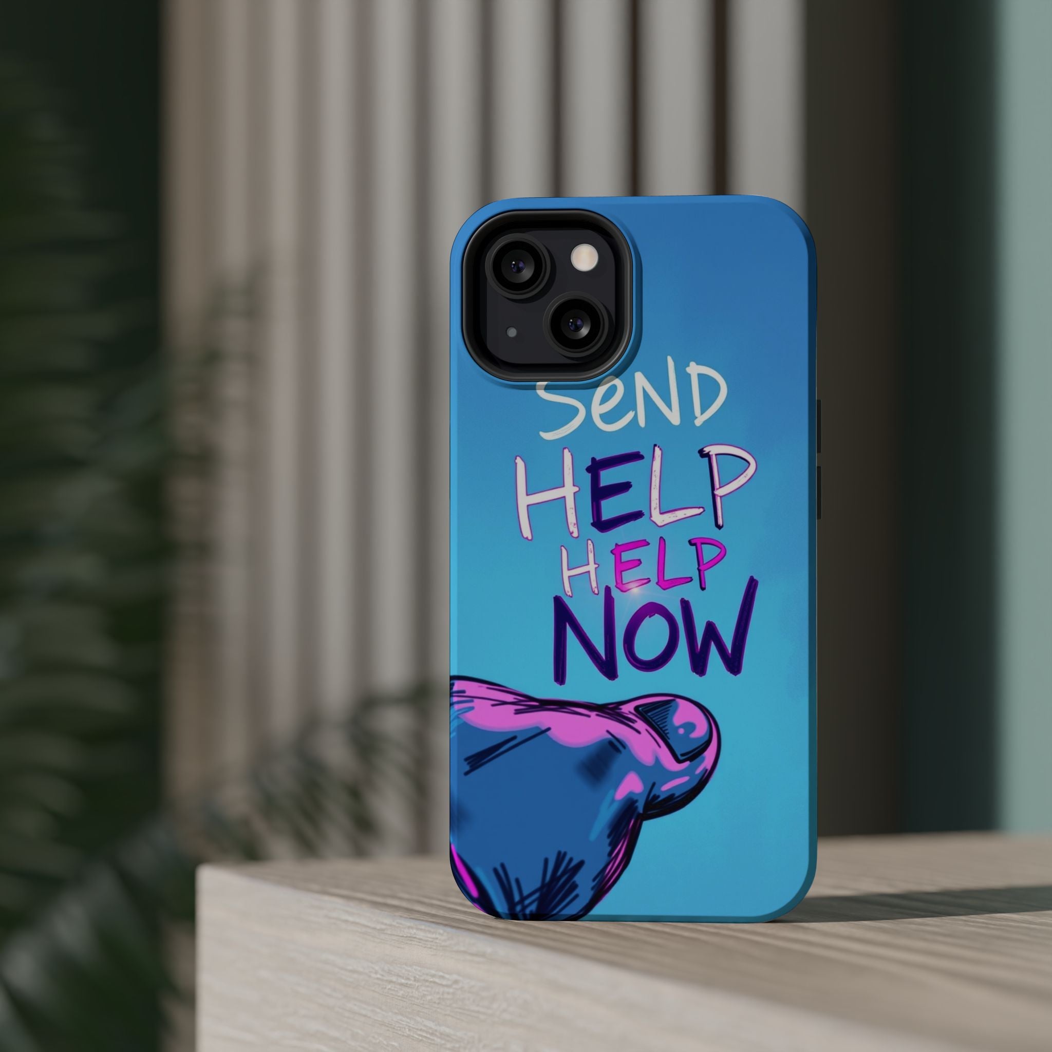 iPhone Radiant Send Help Now Design Slim Everyday Designer Case · iPhone Case