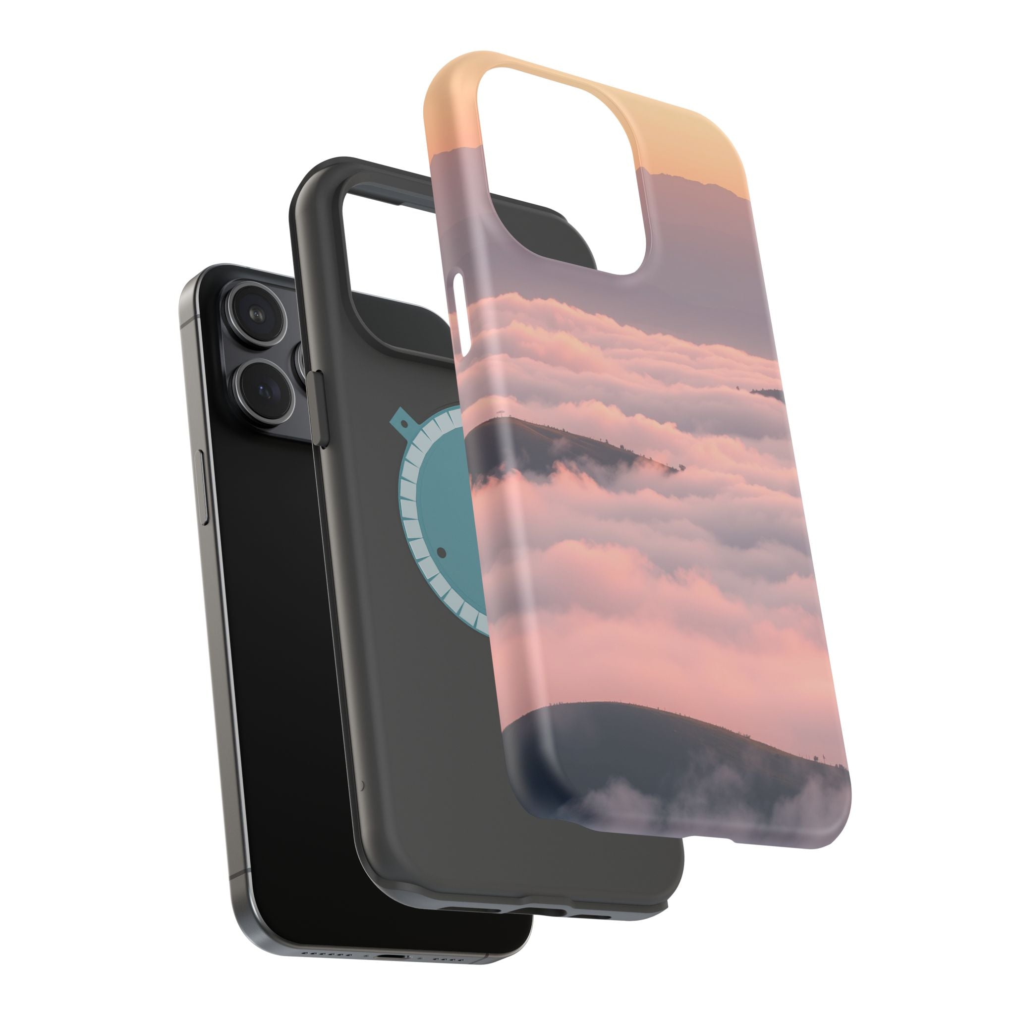 iPhone Fog Rolling Over Hills Grunge Distressed Soft iPhone Finish · iPhone Case