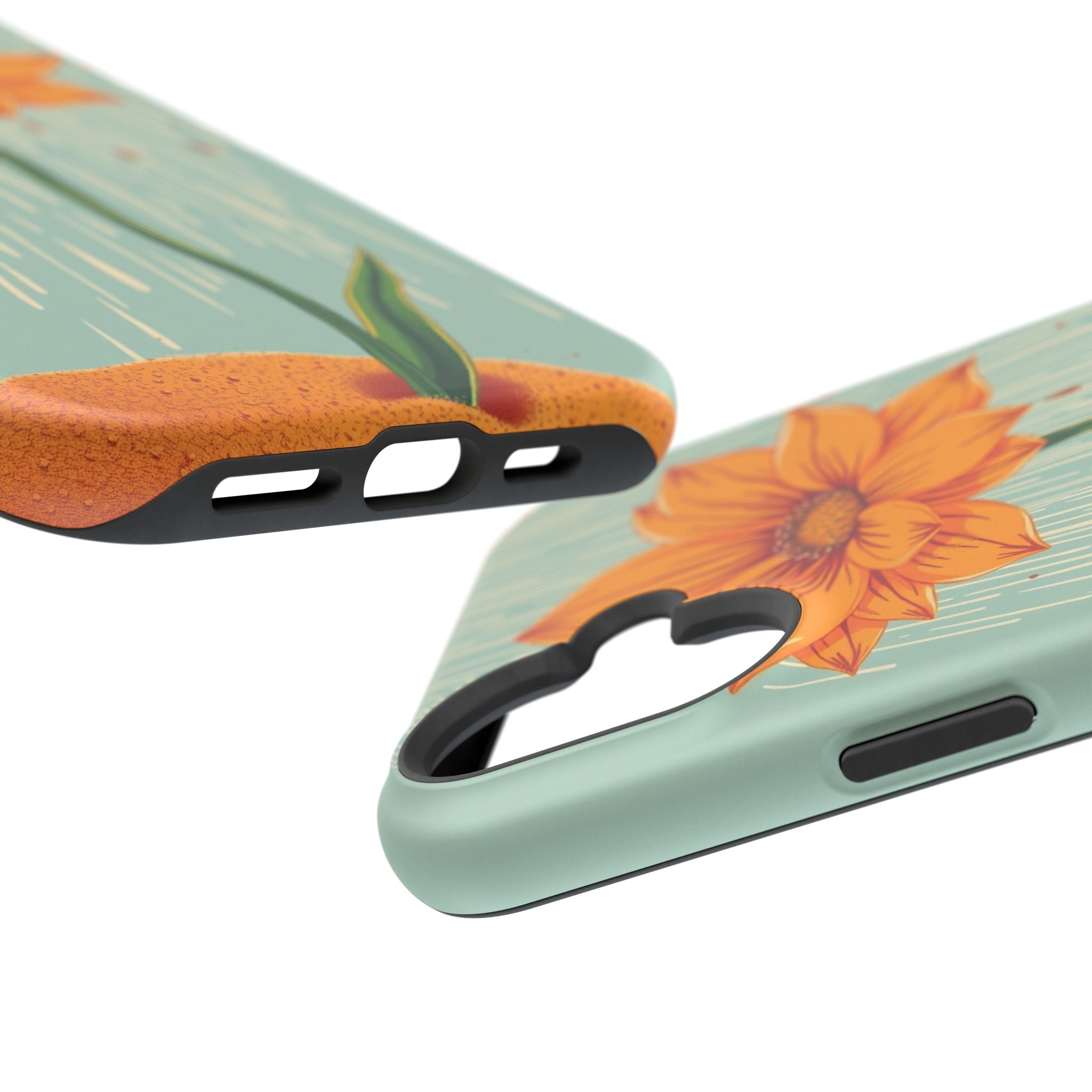 iPhone Spring Shower Bloom Vintage Retro Poster Soft iPhone Finish · iPhone Case