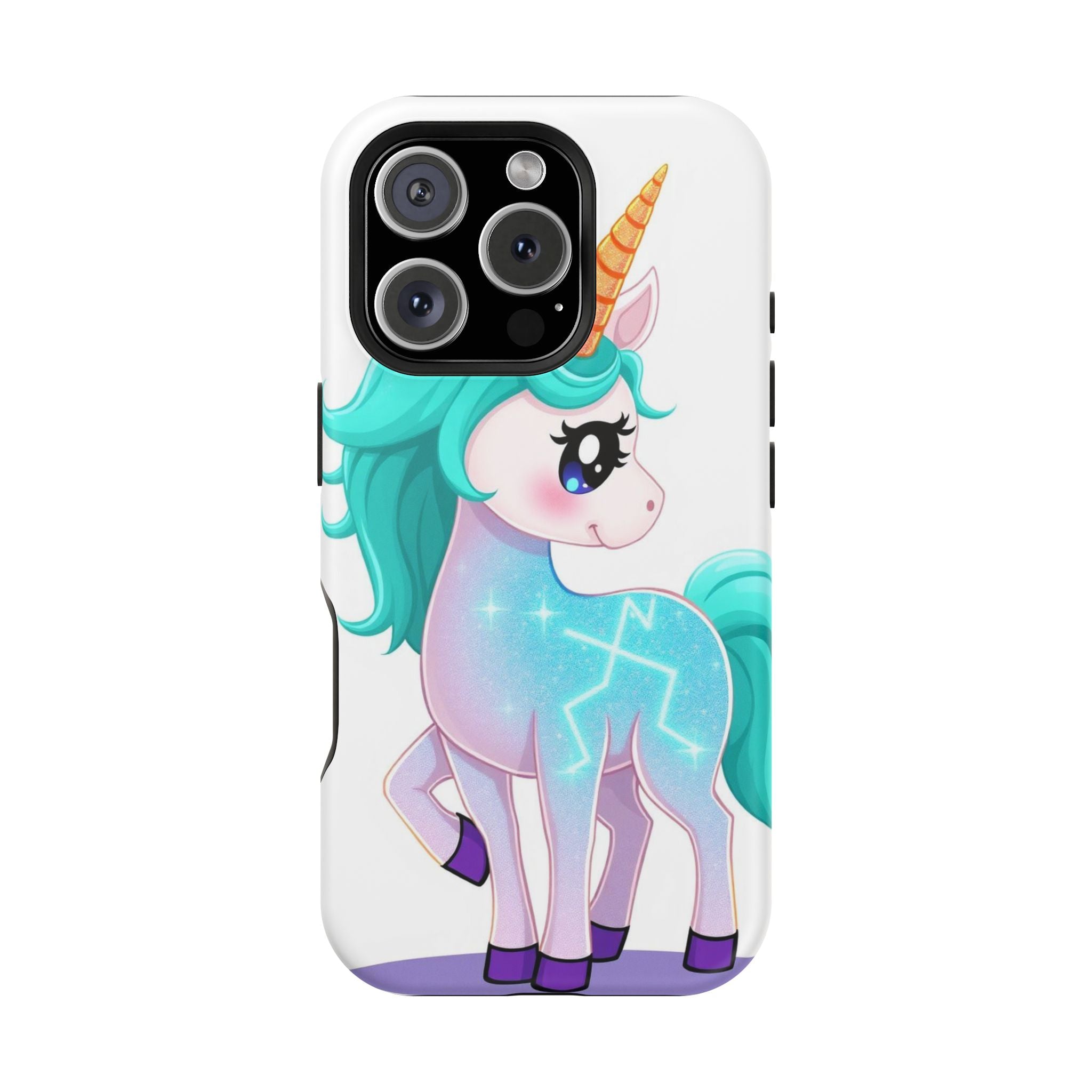 iPhone Turquoise Sparkle Unicorn Kids Fun iPhone Phone Case Gift · iPhone Case