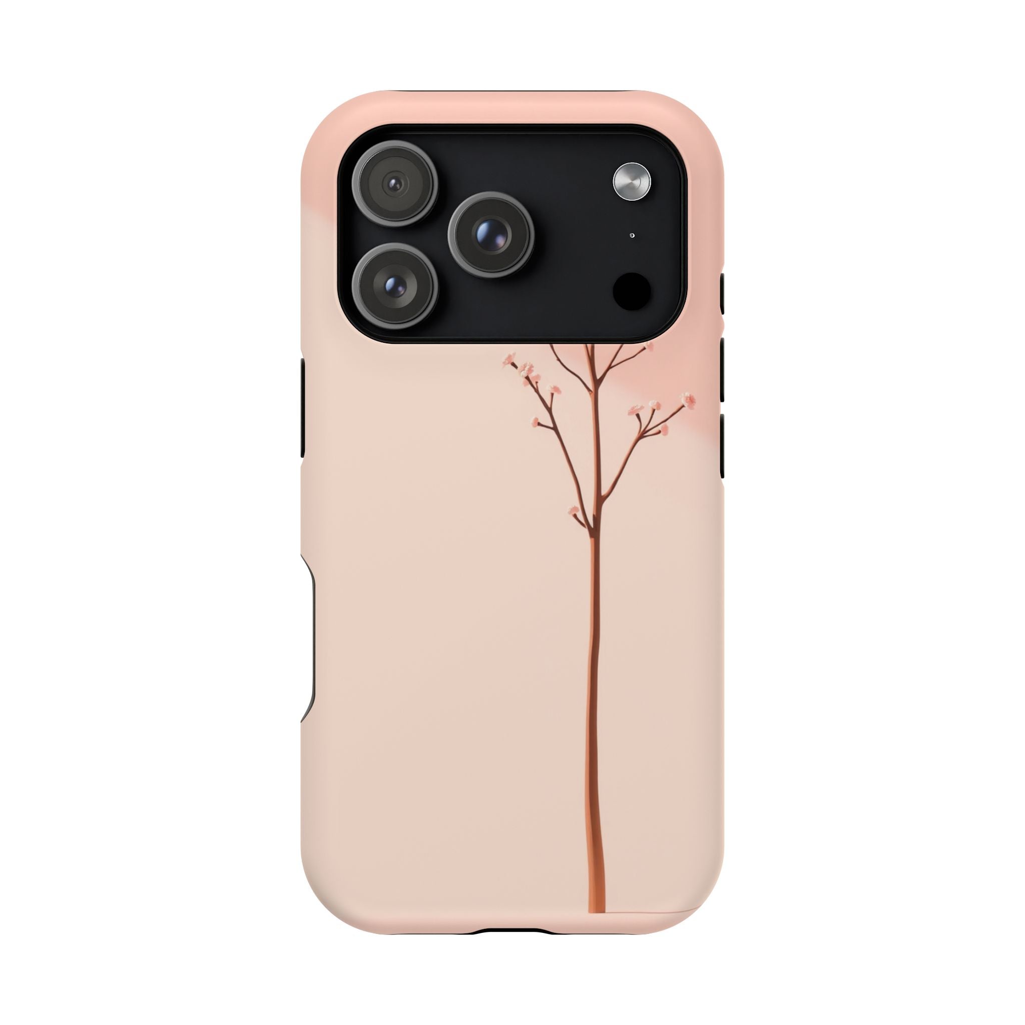 iPhone Rose Pink And Cream Minimalist Stem Slim iPhone Everyday · iPhone Case