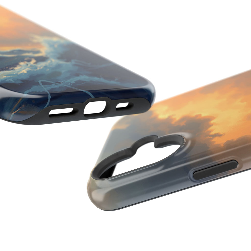 iPhone Sunset Amber And Peach Storm at Sea Slim iPhone Everyday · iPhone Case