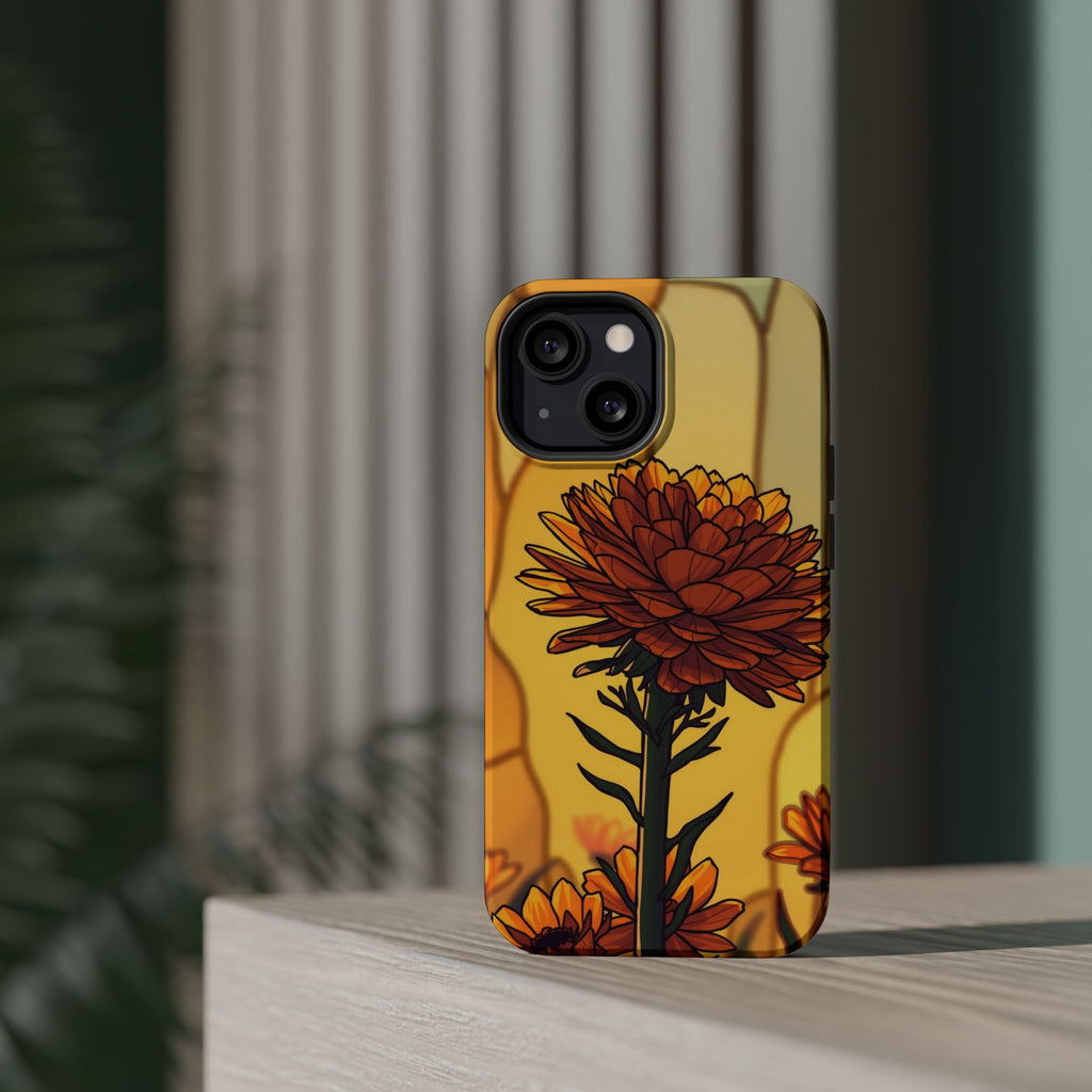iPhone Sunset Amber And Peach Ranunculus Stack Soft iPhone Finish · iPhone Case