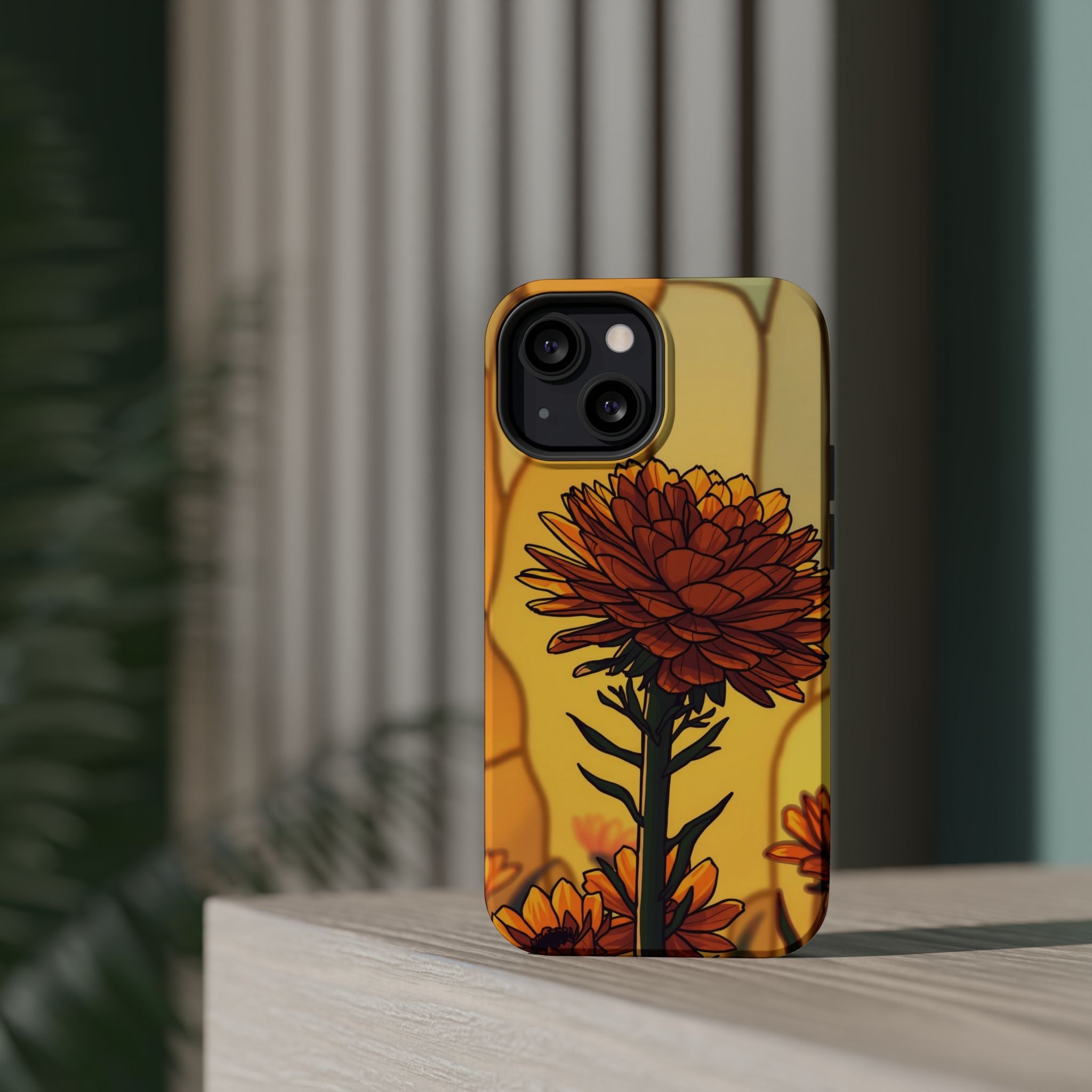 iPhone Sunset Amber And Peach Ranunculus Stack Soft iPhone Finish · iPhone Case