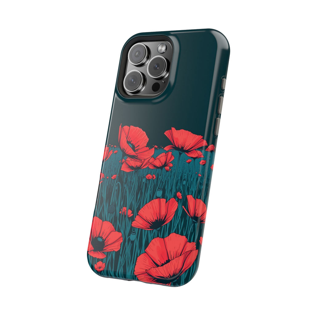 iPhone Poppy Field Dark Gothic Ink Clean Minimal Snap Cas Slim Snap Case · iPhon