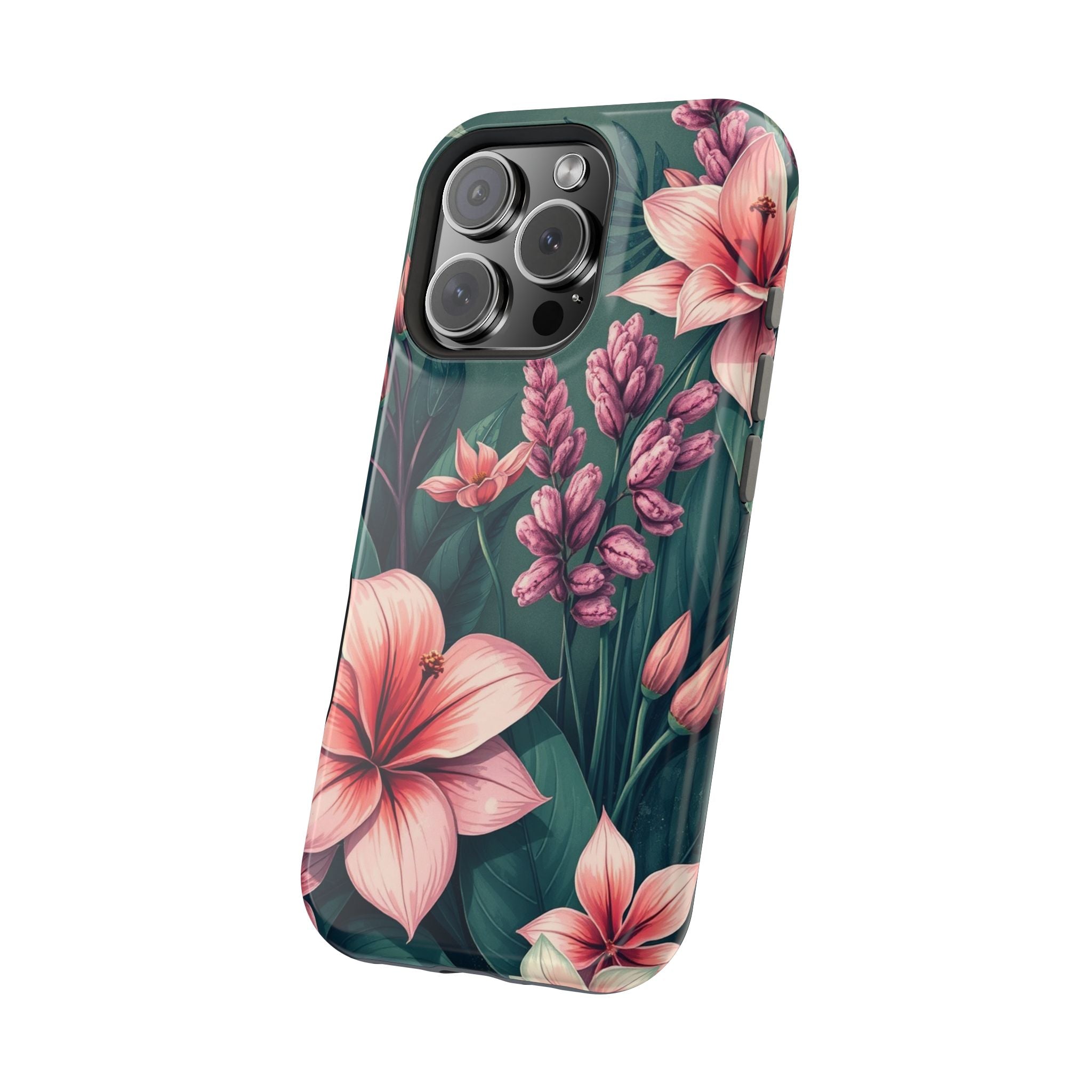 iPhone Mint And Blush Jungle Floral Slim Everyday Designer Case · iPhone Case