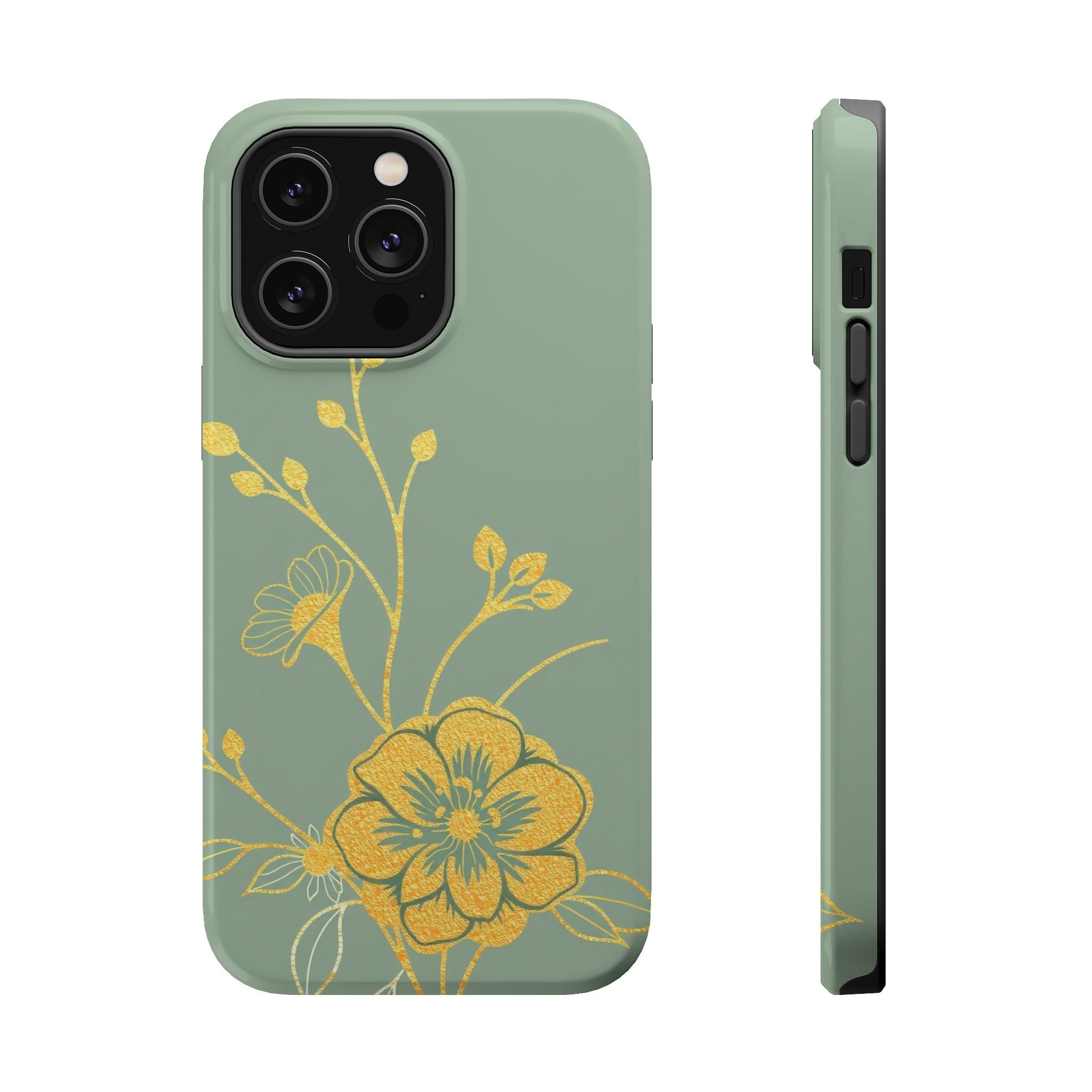 iPhone Floral Gold Foil Cinematic Art Slim Everyday Designer Case · iPhone Case