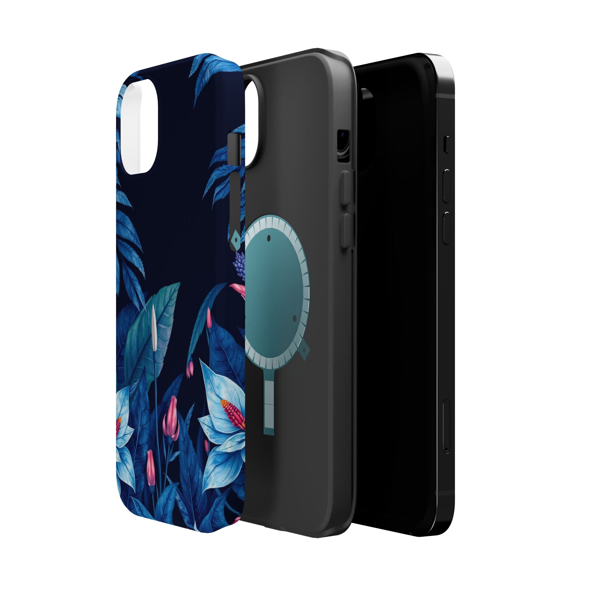 iPhone Serene Jungle Floral Design Clean Minimal Snap Cas Slim Snap Case · iPhon