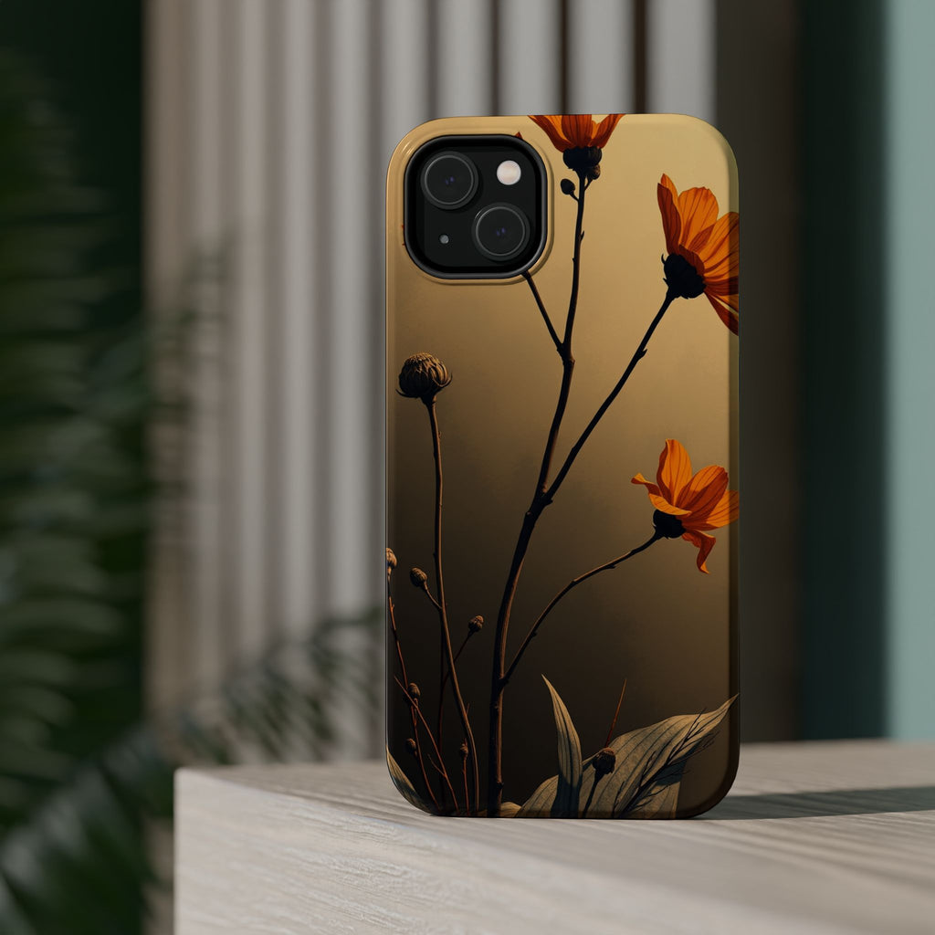 iPhone Burnt Orange And Sand Botanical Illustration Gal Slim Snap Case · iPhone